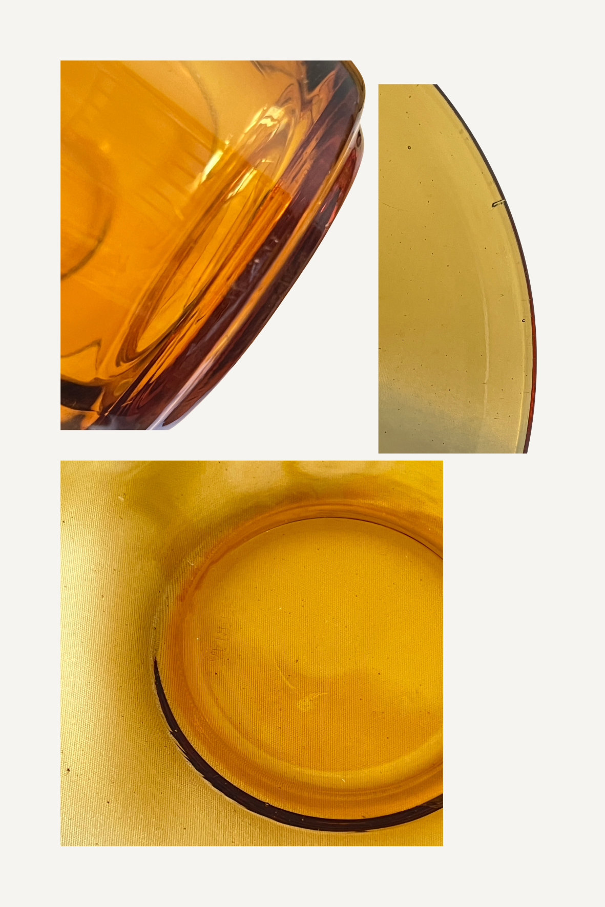 Service à Café Vintage Anénes 70 Vereco - 10 Pièces - Verre Fumé Ambré - Made in France