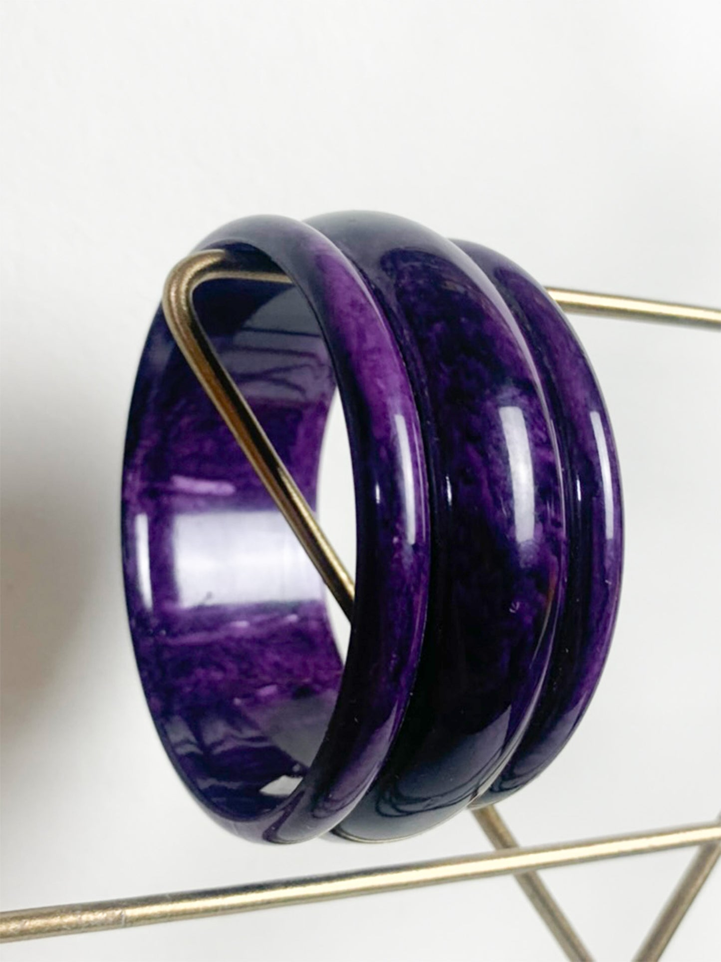 Bracelet manchette violet vintage