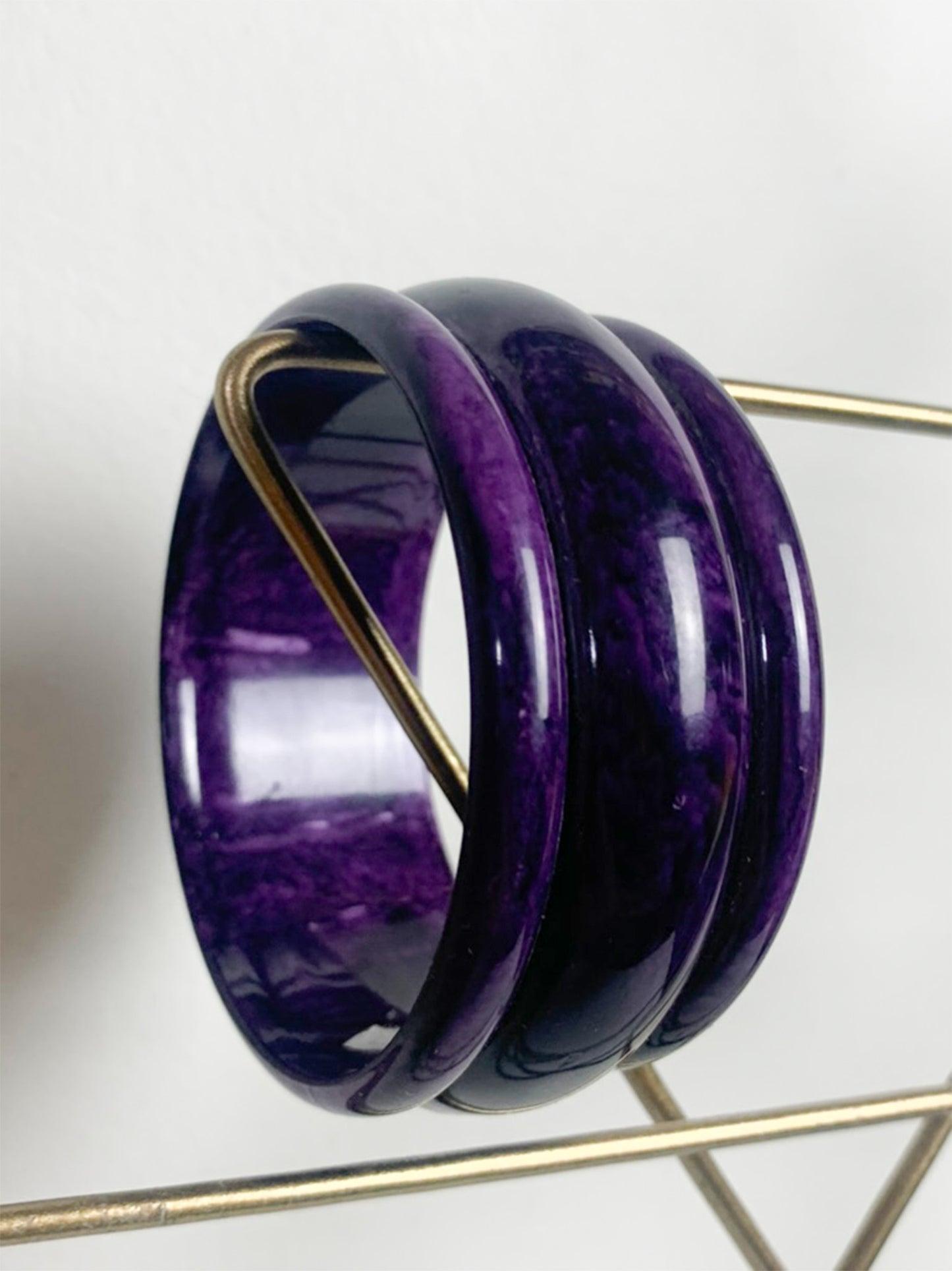 Bracelet manchette violet vintage