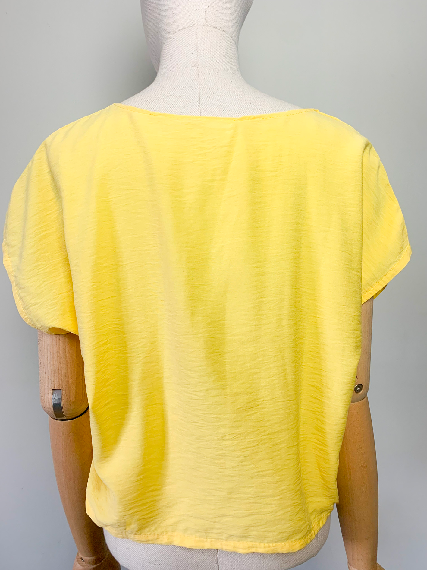 Blouse oversize manches courtes jaune vintage