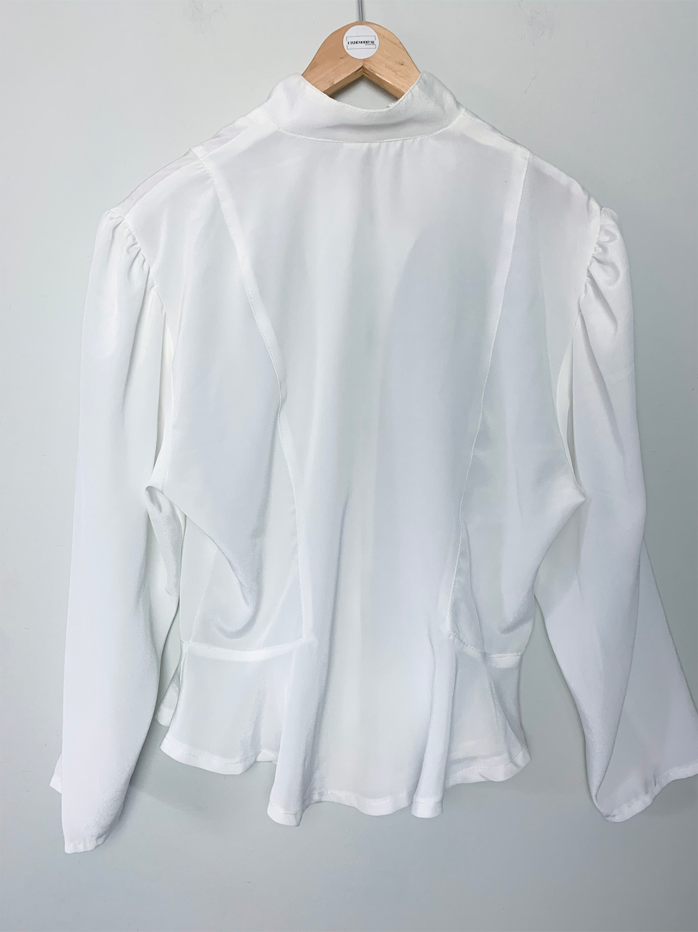 Chemisier blanc fluide à basque vintage 80’s