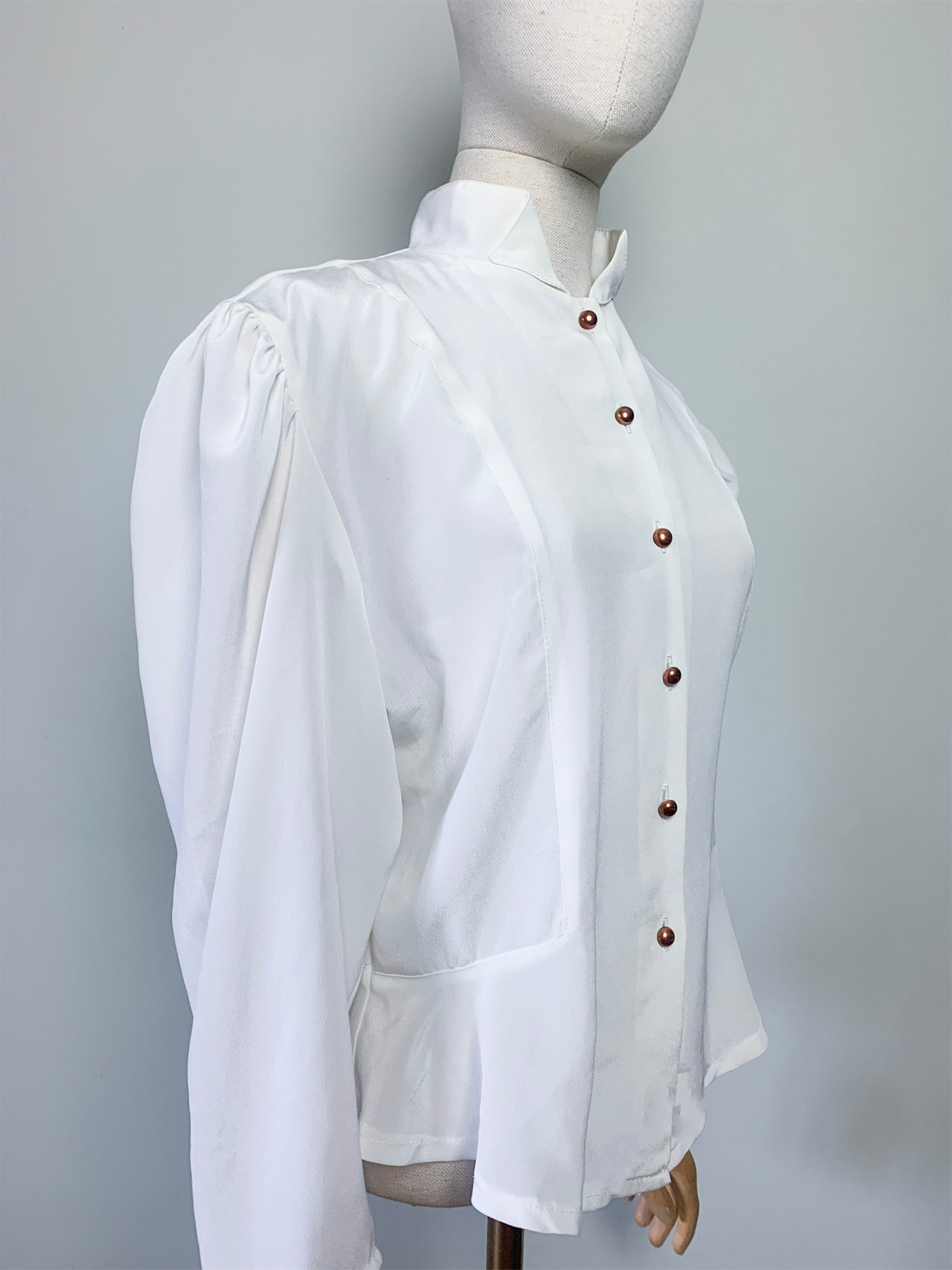 Chemisier blanc fluide à basque vintage 80’s