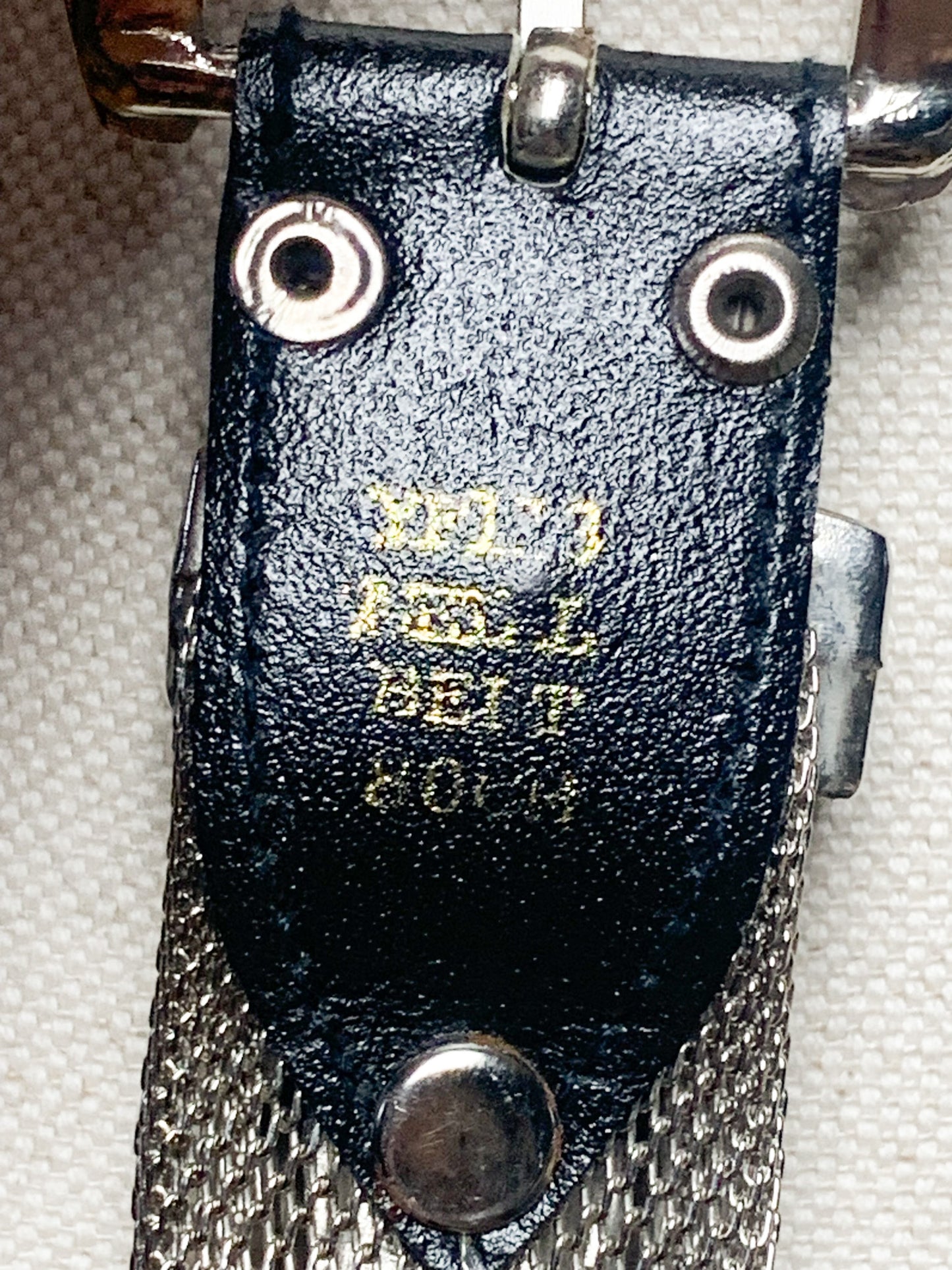 Ceinture Vintage Années 80 90 Métal Argenté Mailles Larges - Style Western/Bohème - Unisexe T 75