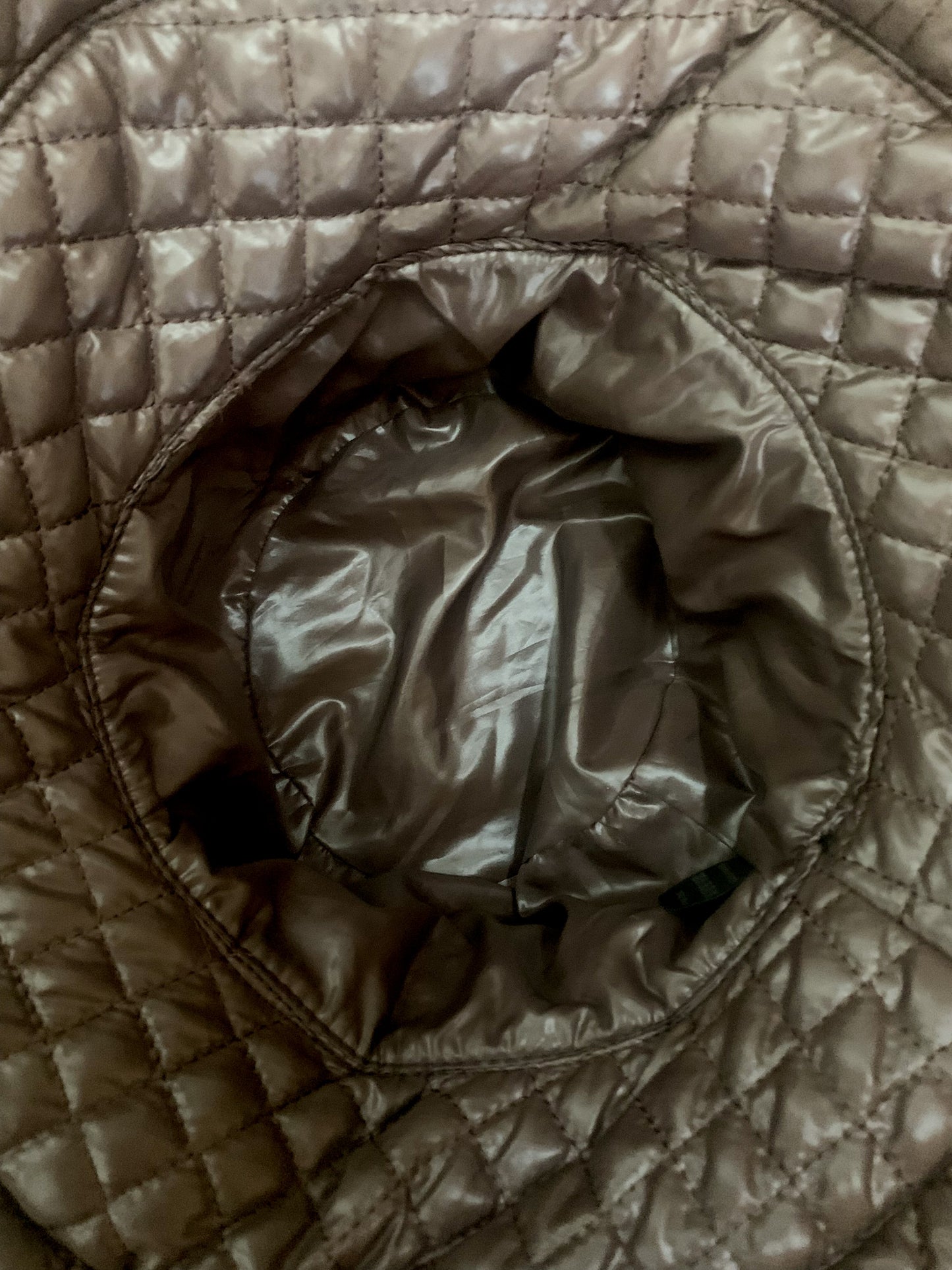 Bob / Chapeau de Pluie Matelassé Marron Brillant - Polyester Imperméable - Taille 56