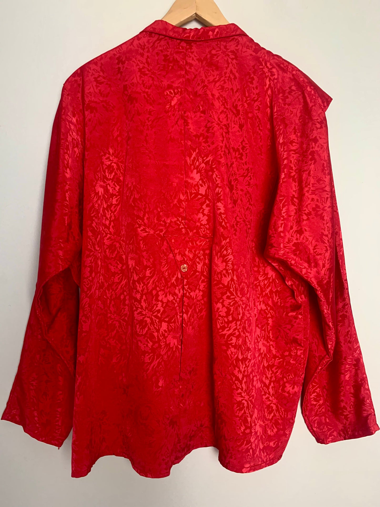 Blouse chemisier oversize rouge vintage