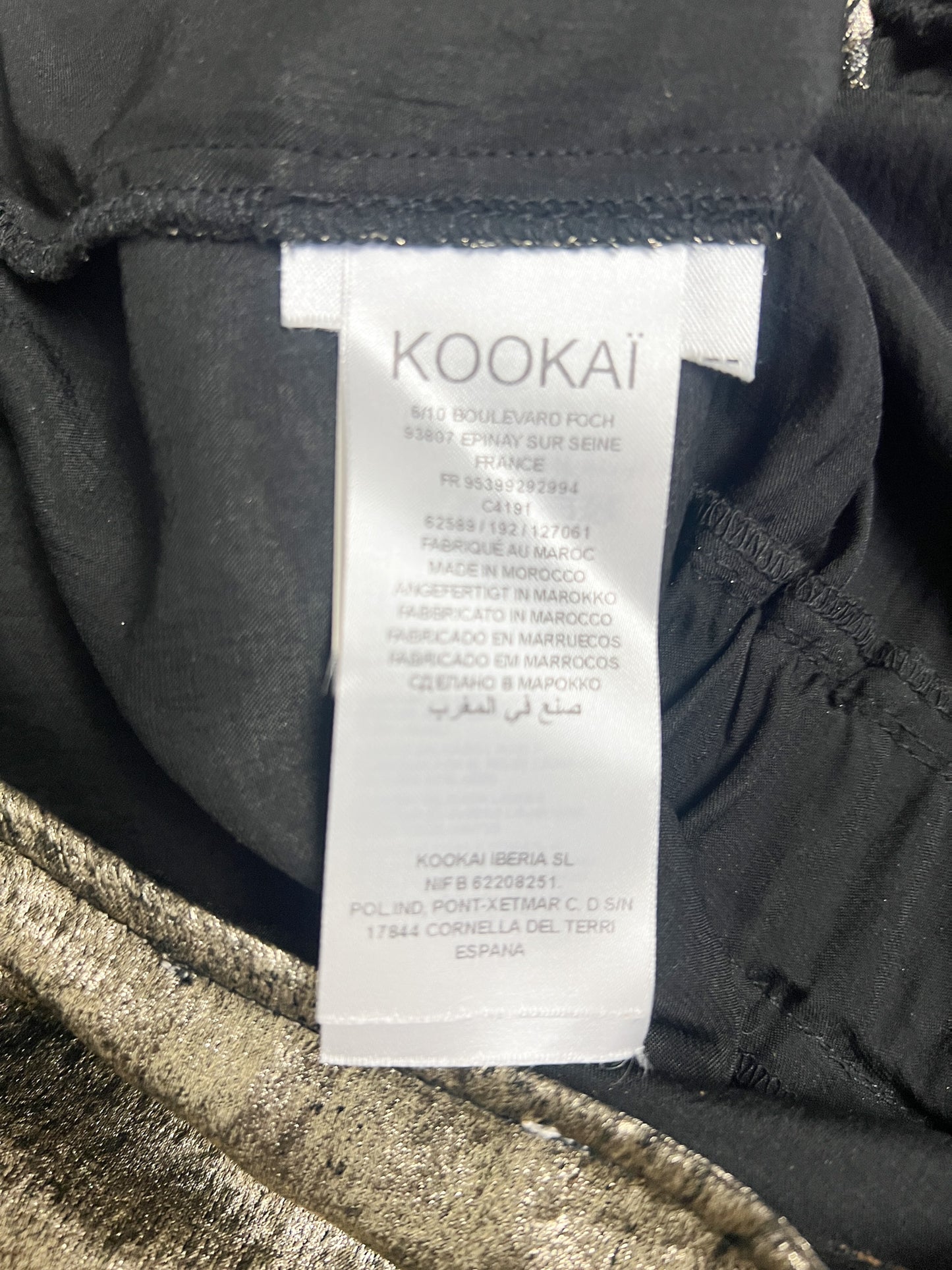 Blouse Lamé Mordoré - Col Cache-Cœur Péplum - Kookai -T 38