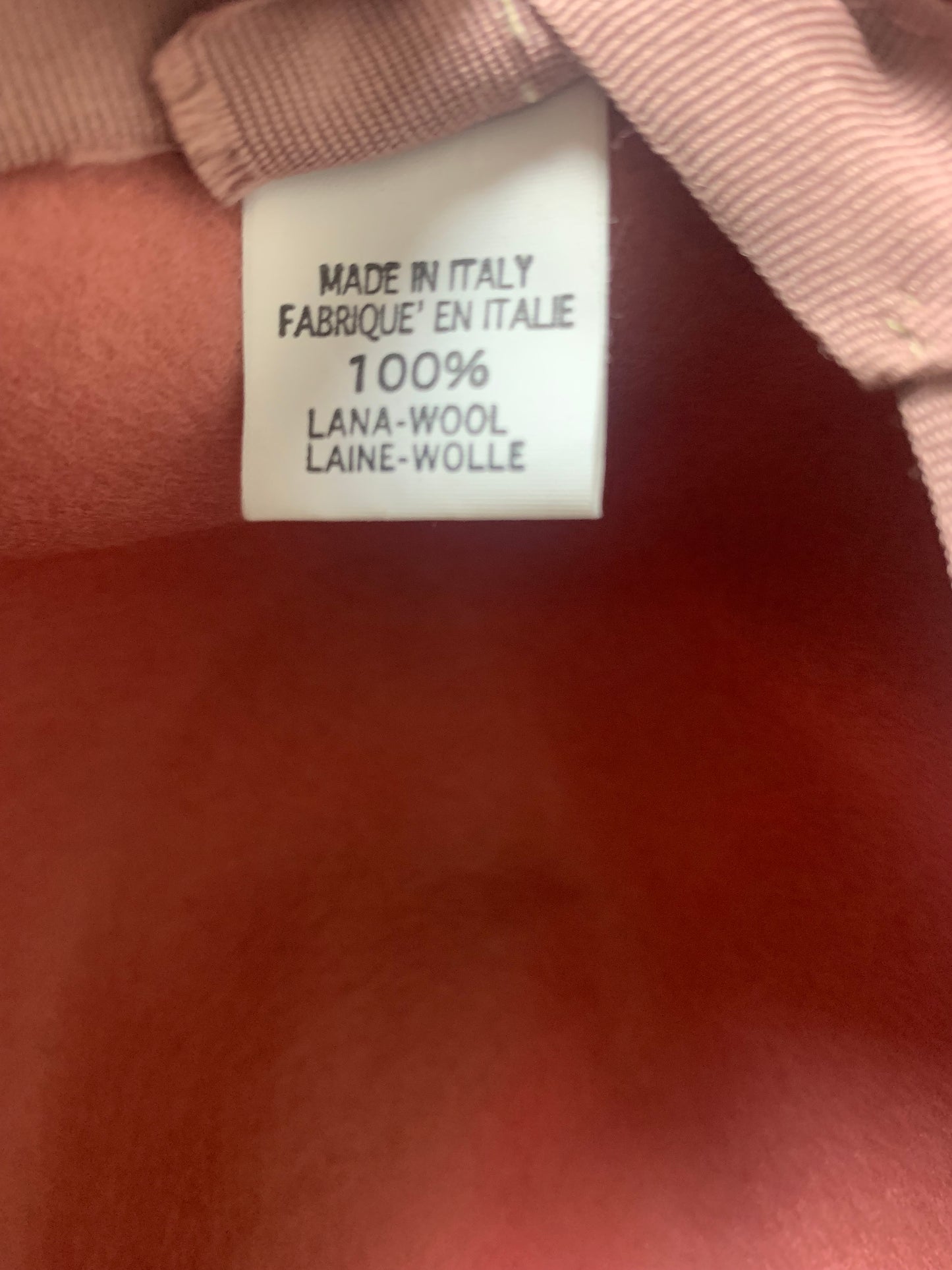 Chapeau Femme Vintage en Feutre de Laine Rose Poudré - 100% Laine - Made in Italy - Taille 55