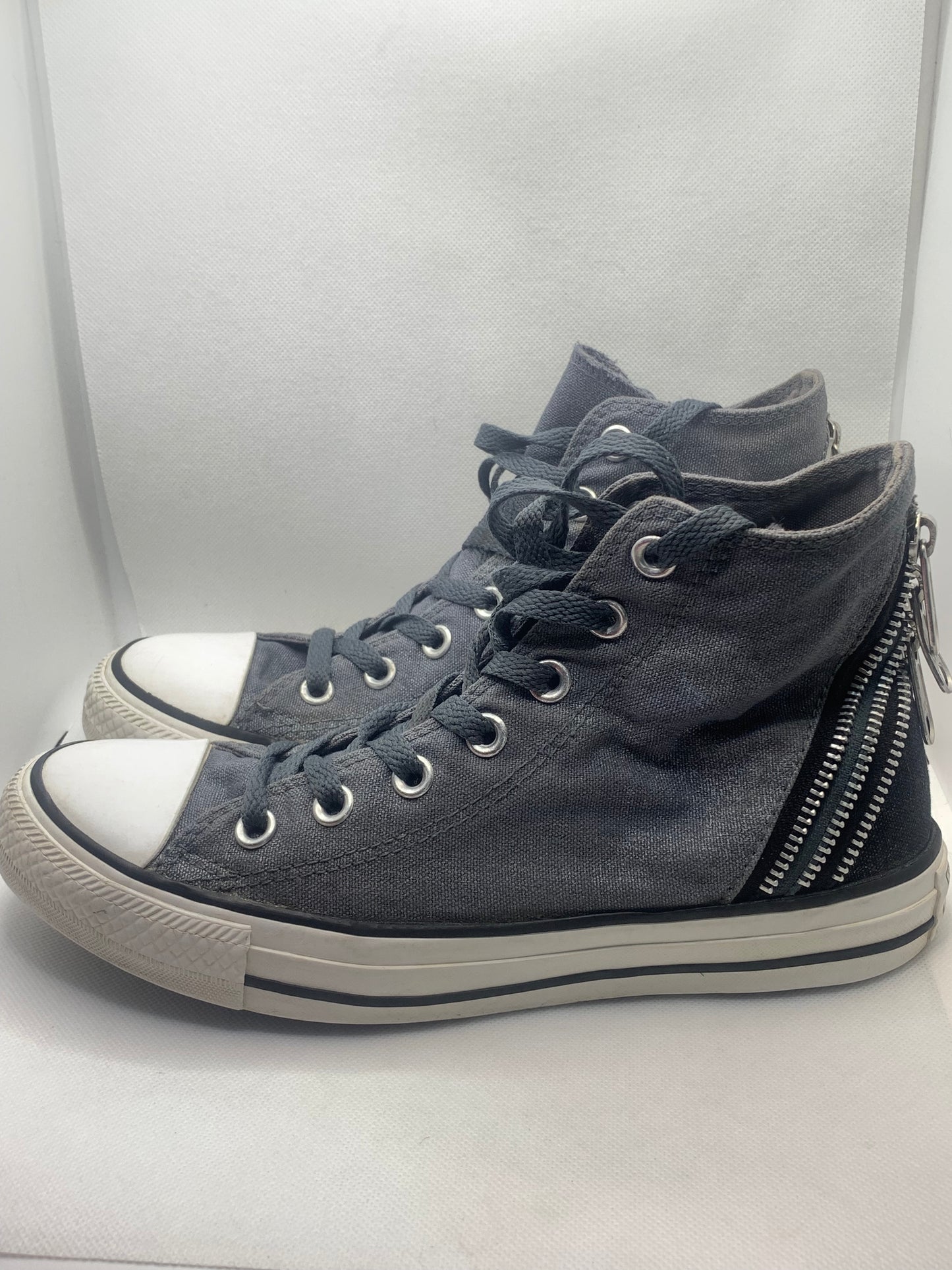 Baskets sneakers hautes gris métalisé Converse
