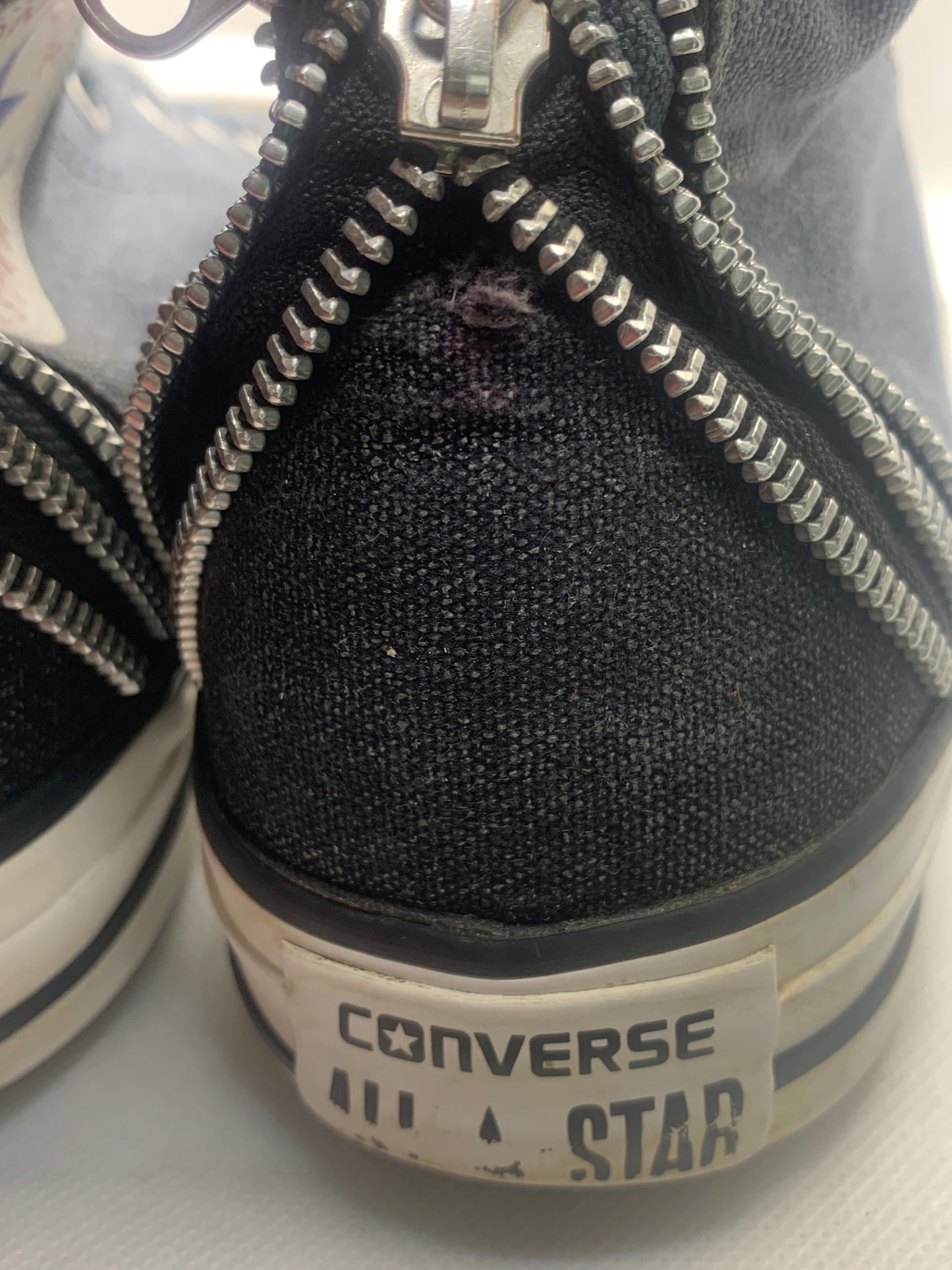 Baskets sneakers hautes gris métalisé Converse