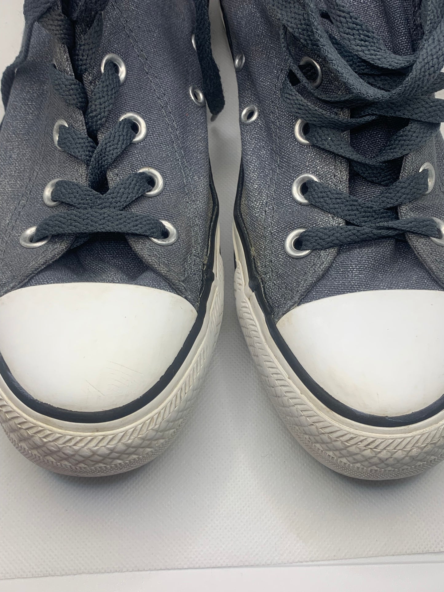 Baskets sneakers hautes gris métalisé Converse