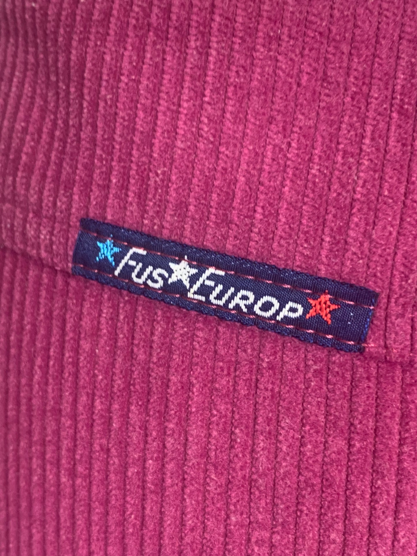 Pantalon femme velours côtelé rose vintage