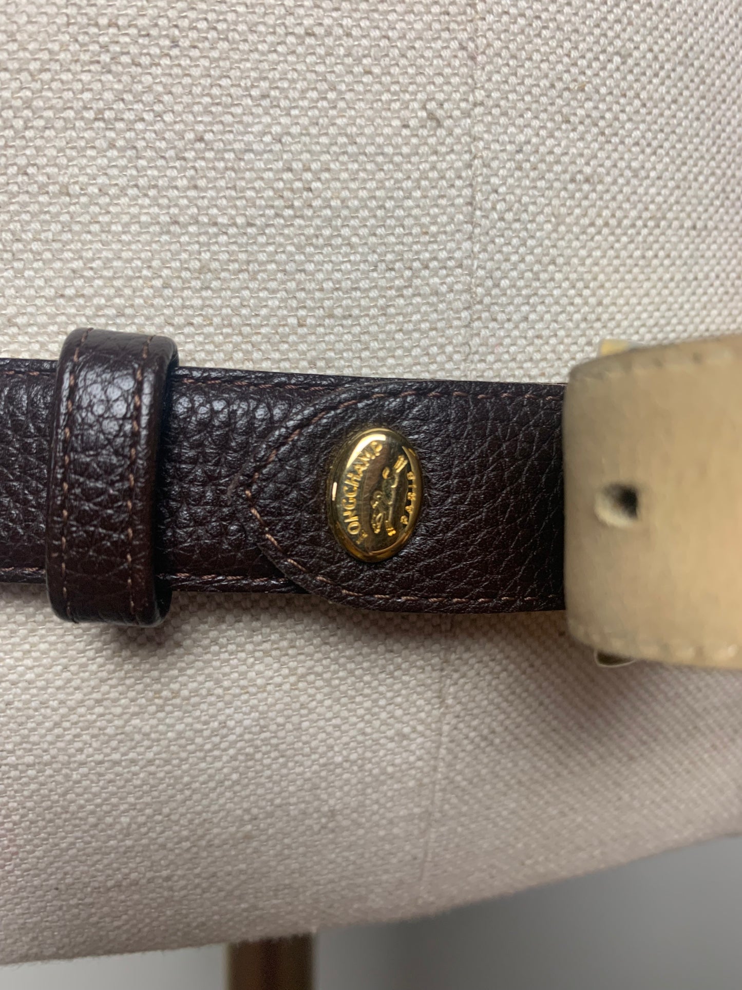 Ceinture femme cuir véritable marron Longchamp