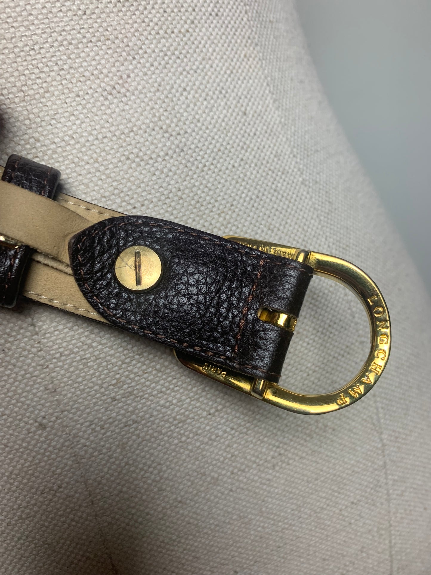 Ceinture femme cuir véritable marron Longchamp