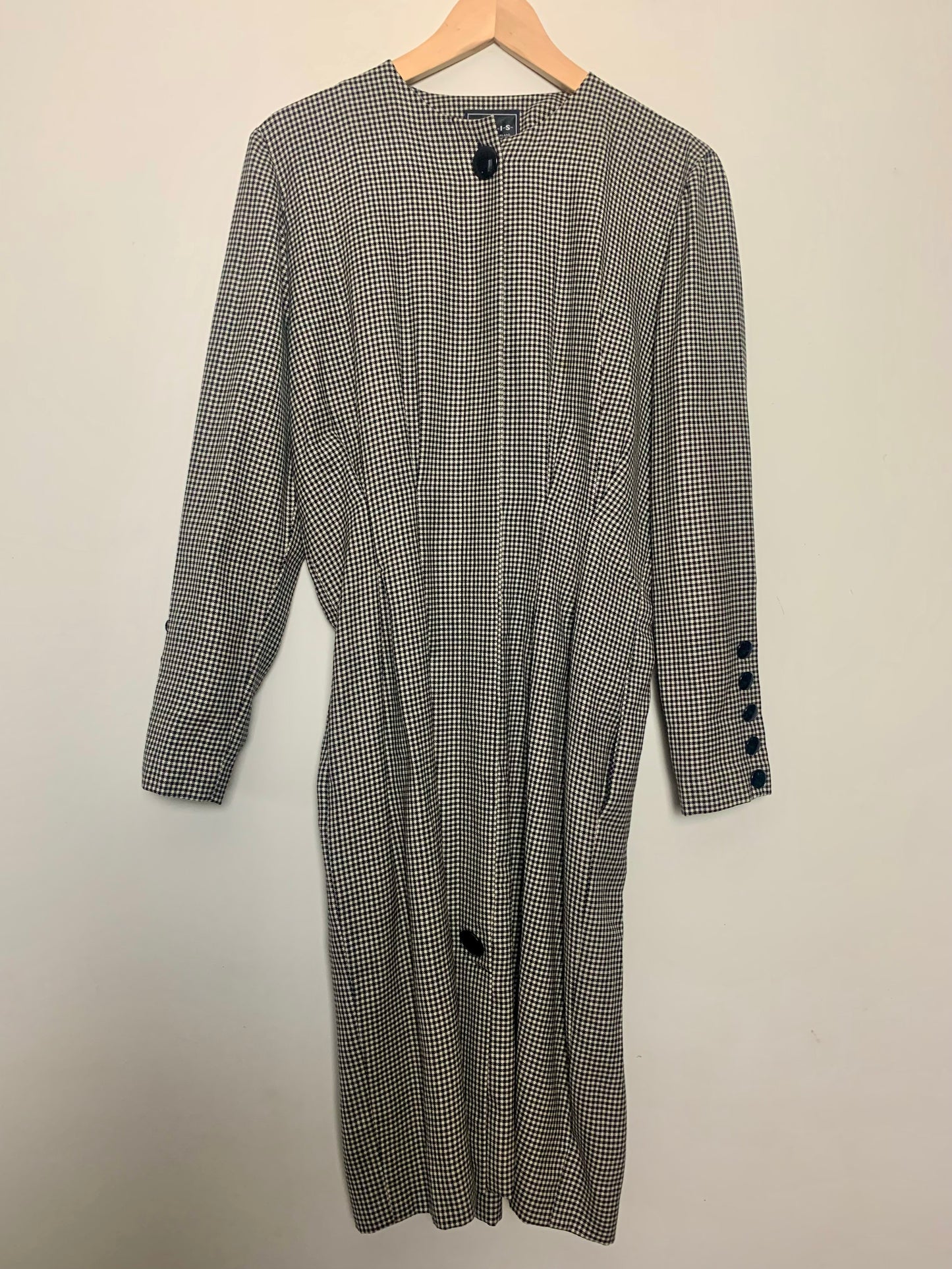 Robe structurée motifs pied de poule en laine et cachemire Akris