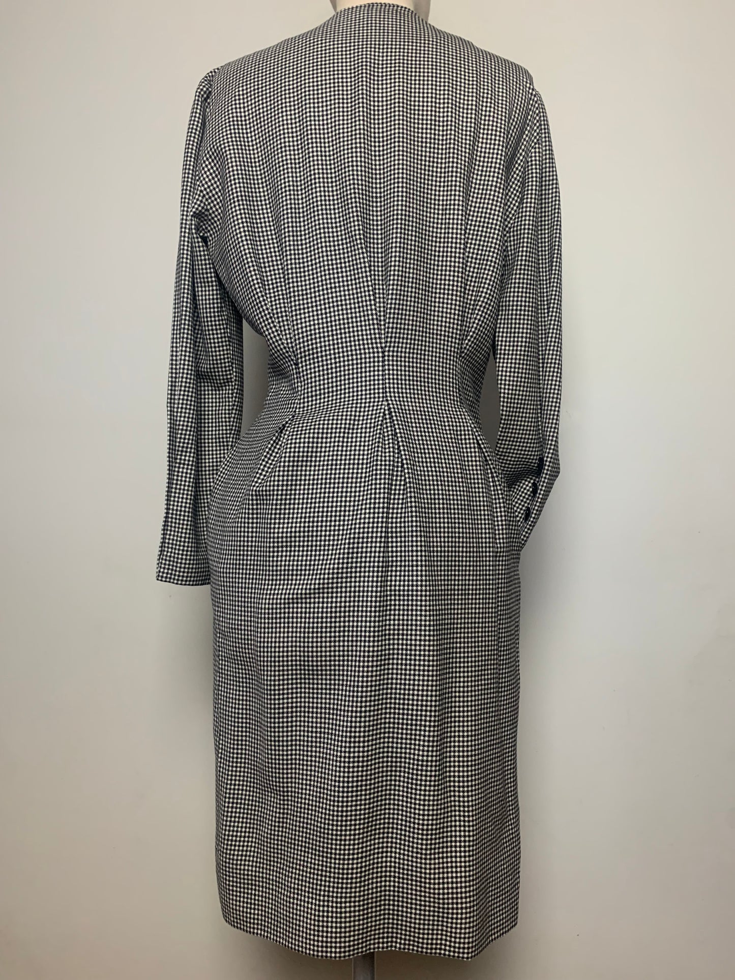 Robe structurée motifs pied de poule en laine et cachemire Akris