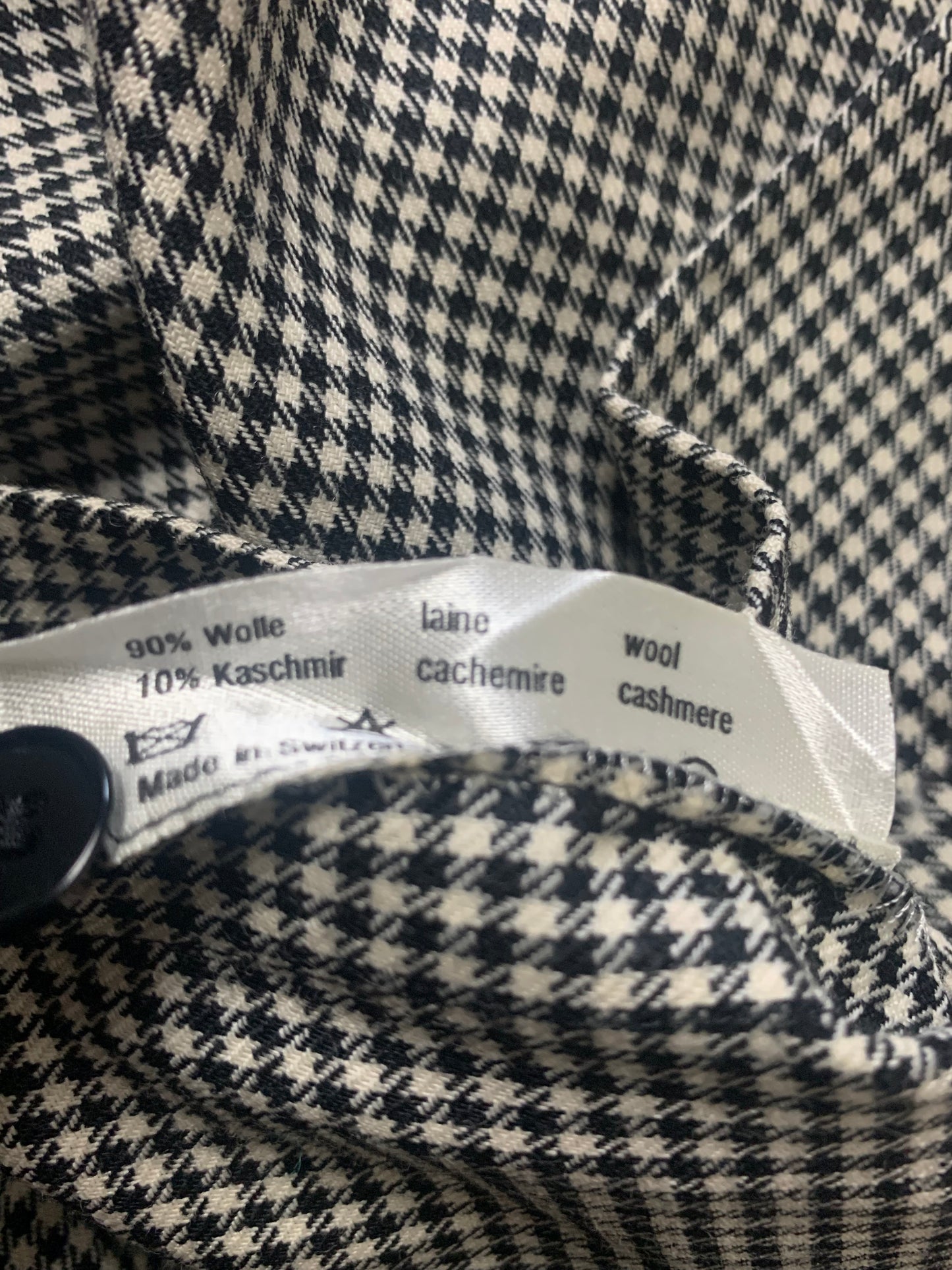 Robe structurée motifs pied de poule en laine et cachemire Akris