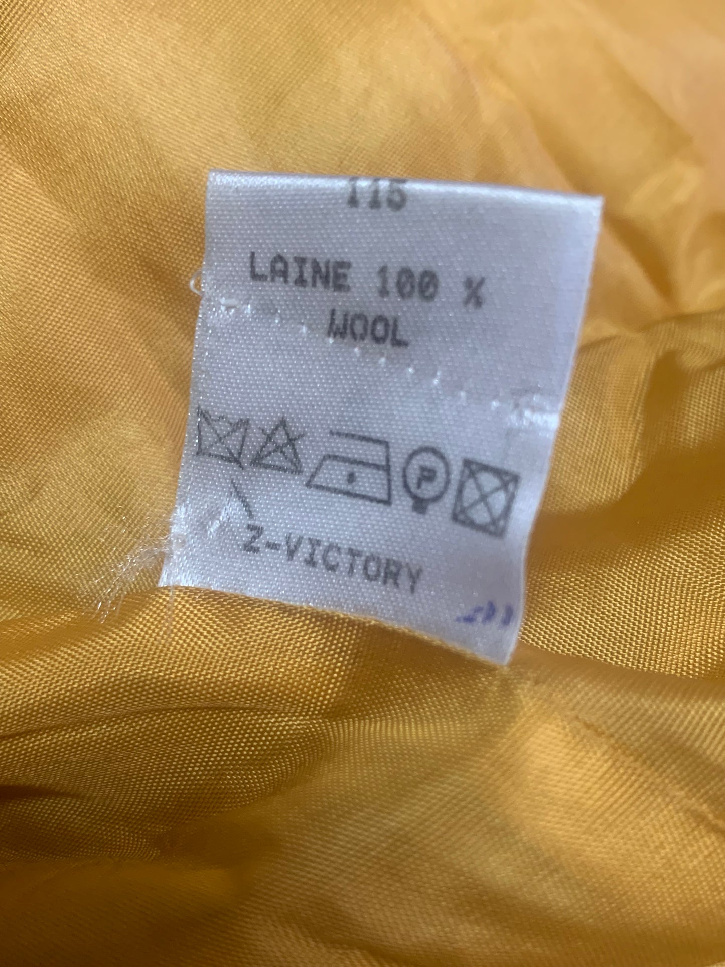 Manteau moutarde gros carreaux violet beige 100% laine Tara Jarmon