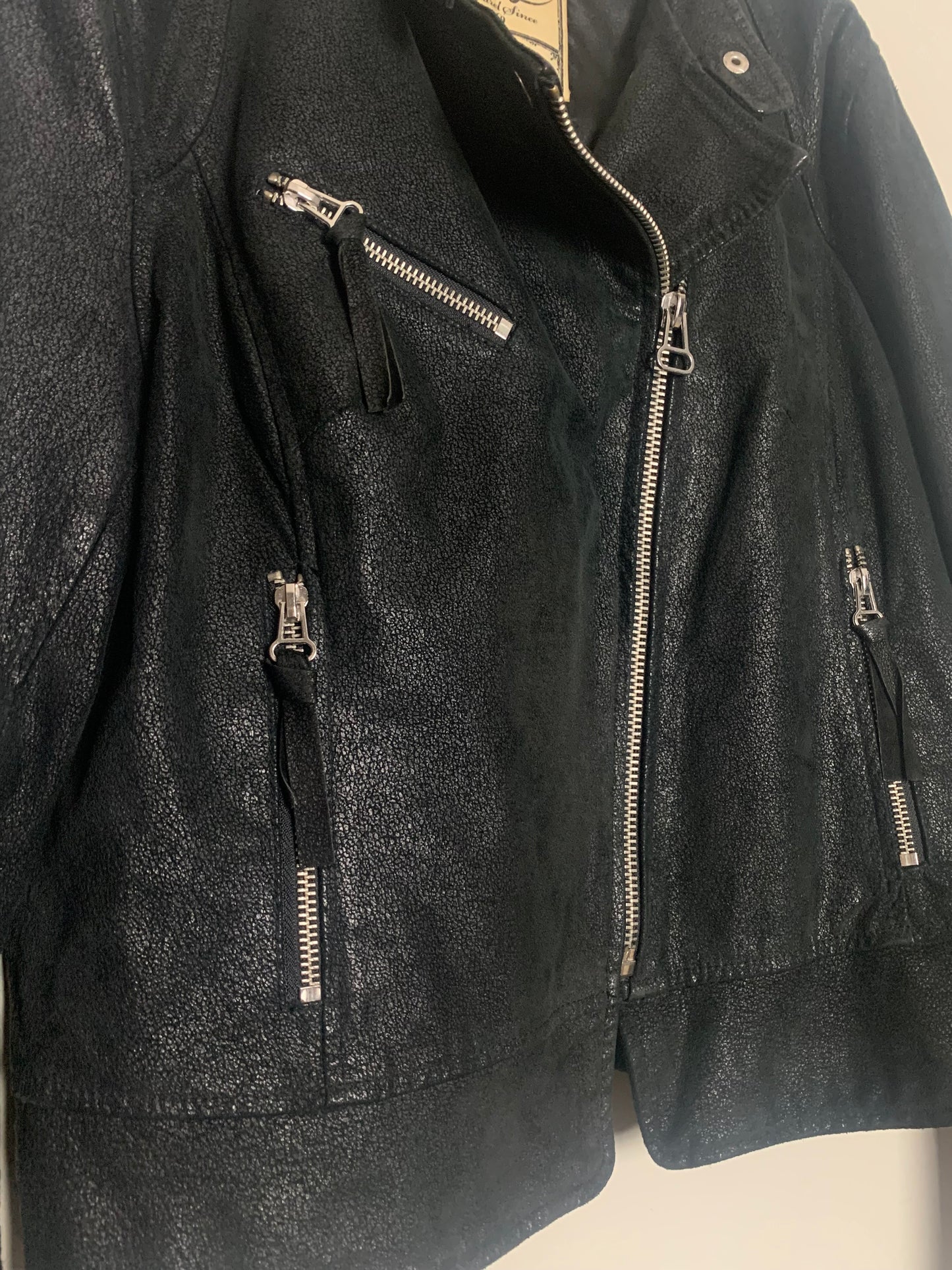 Veste perfecto femme noire en cuir