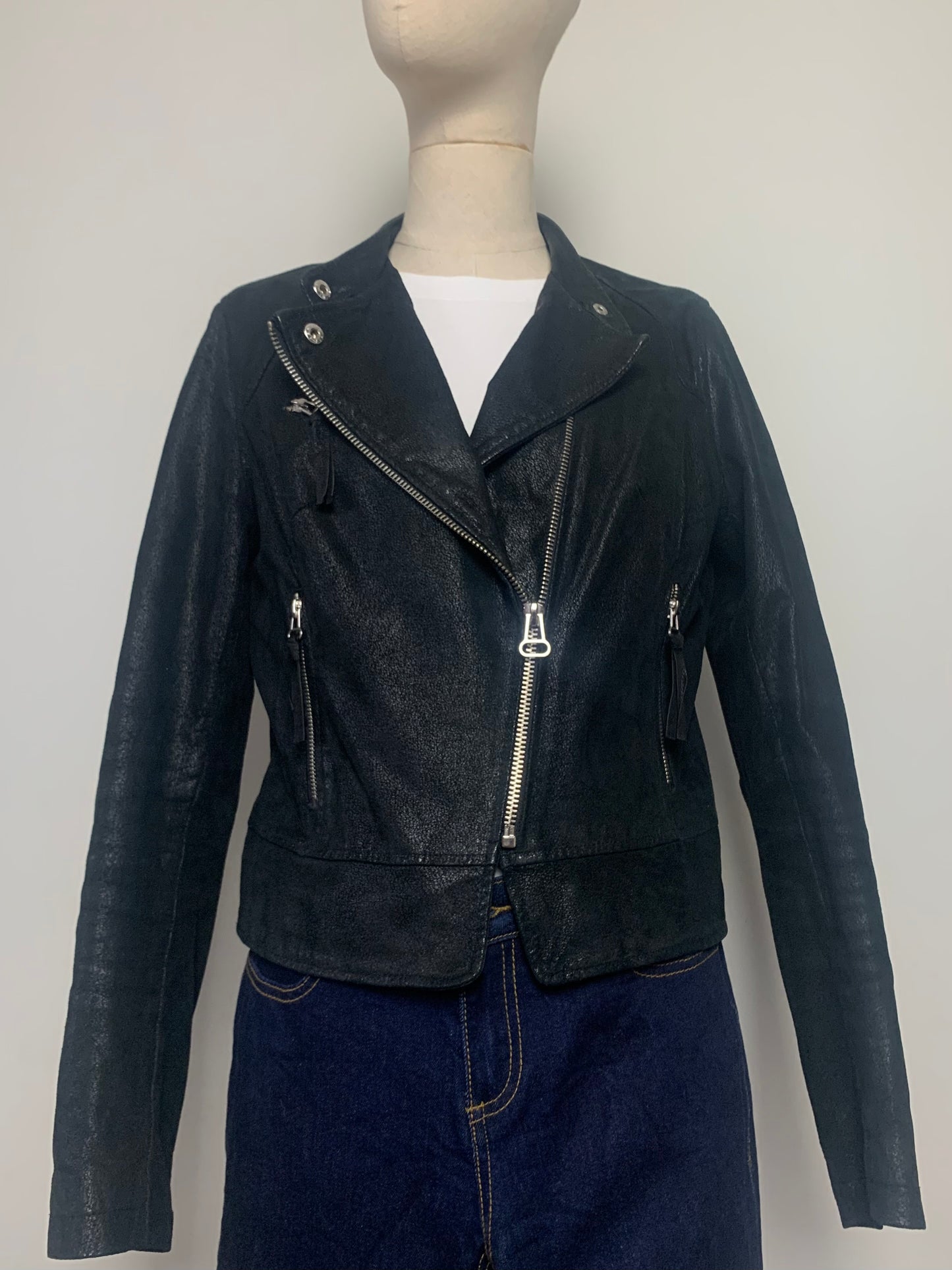 Veste perfecto femme noire en cuir