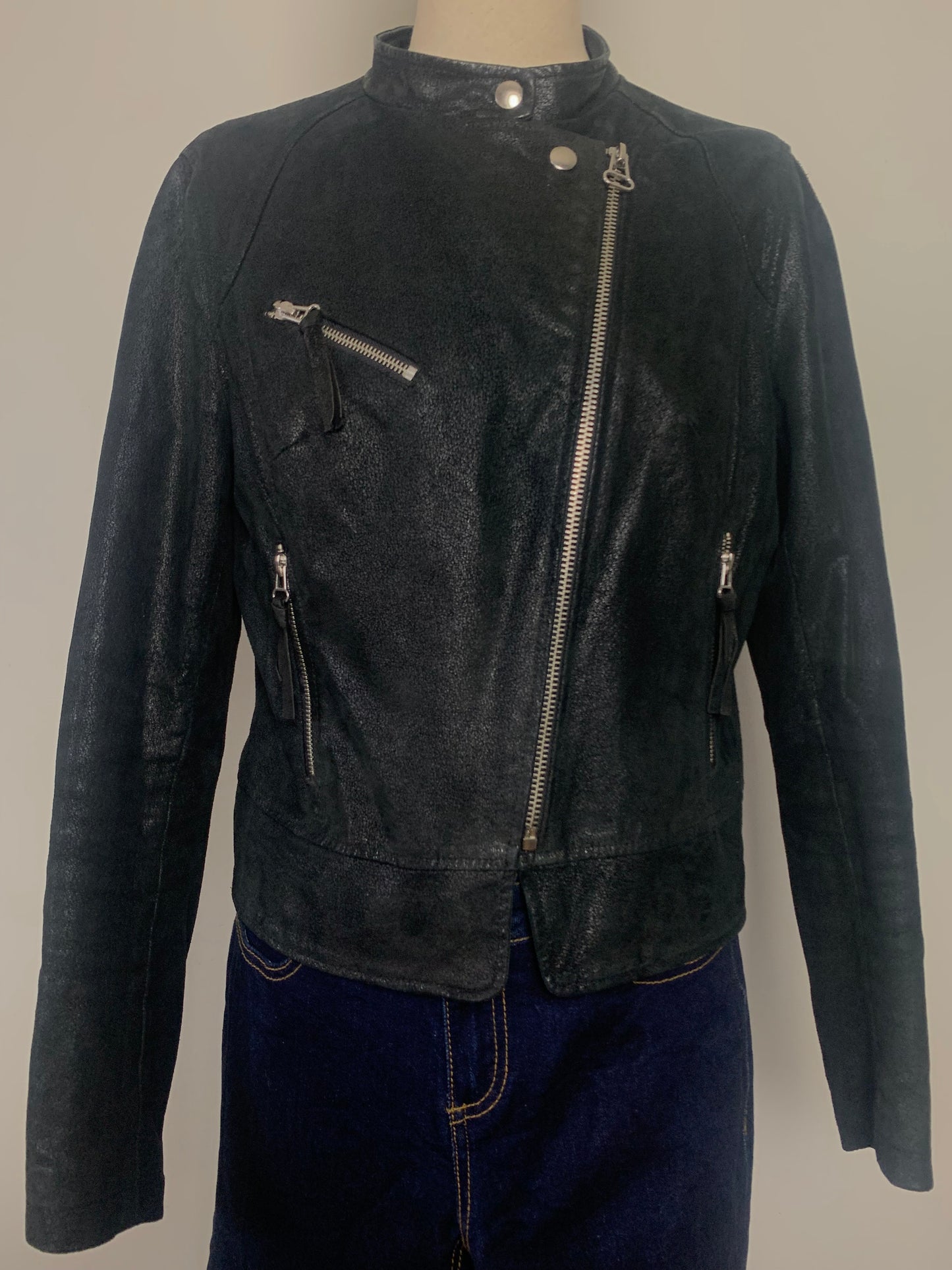 Veste perfecto femme noire en cuir