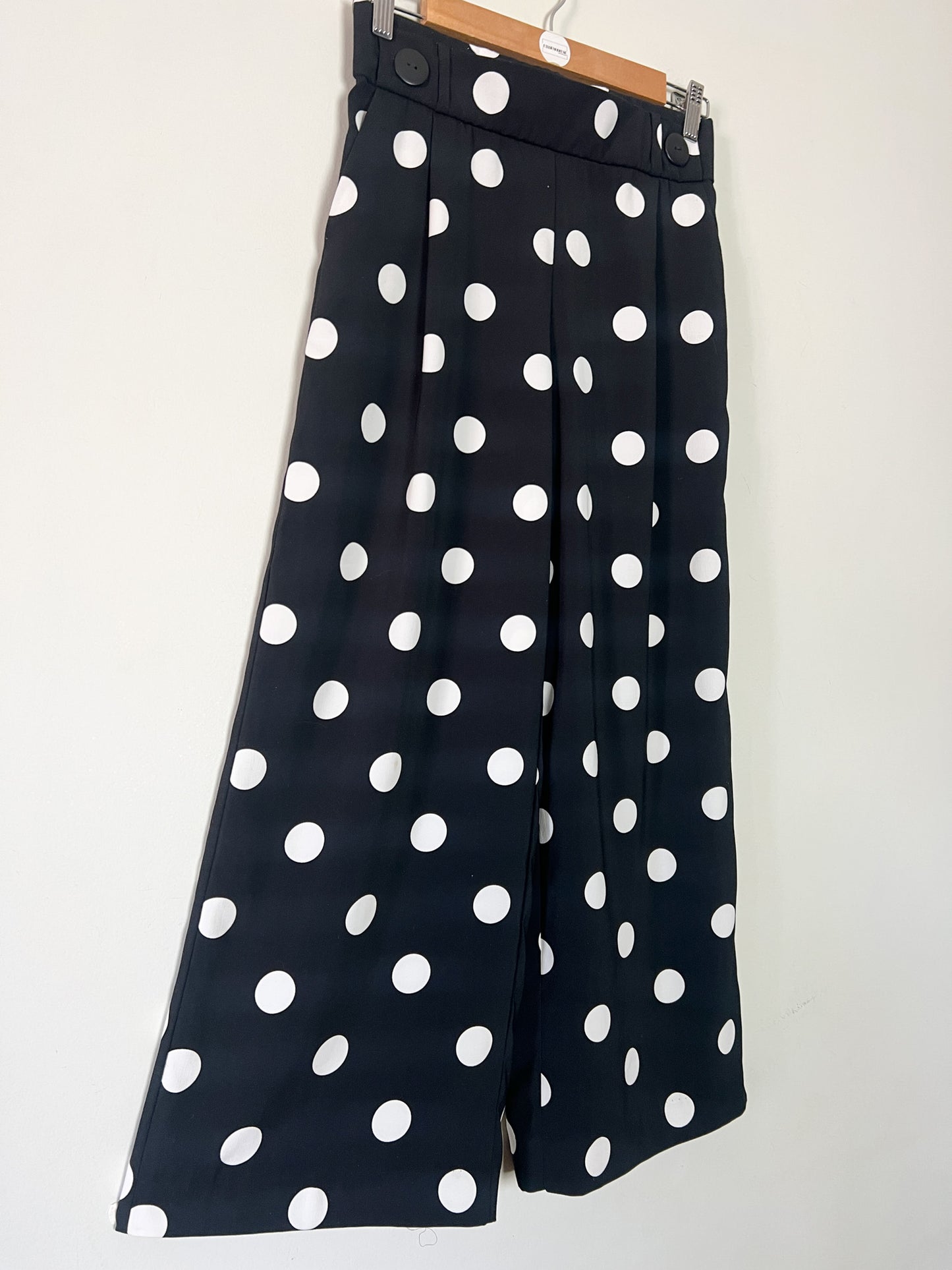 Pantalon fluide palazzo à pois - Zara - Taille S
