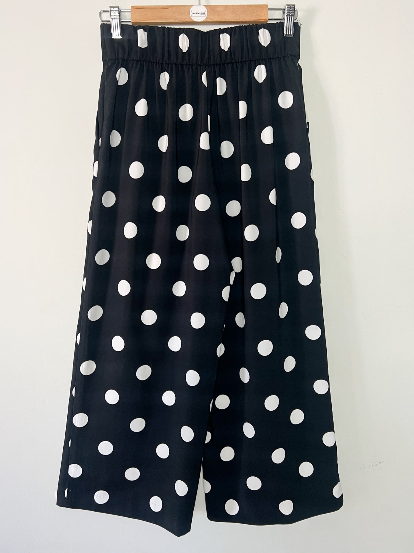 Pantalon fluide palazzo à pois - Zara - Taille S