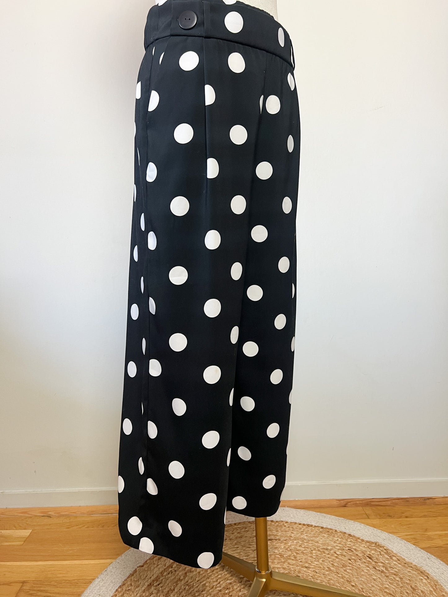 Pantalon fluide palazzo à pois - Zara - Taille S