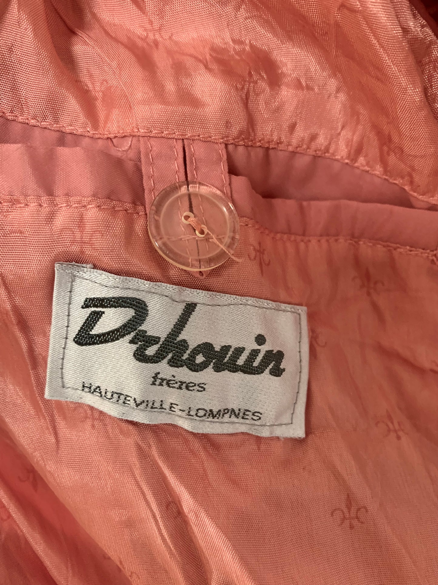 Trench parka imperméable long mi saison femme rose corail vintage