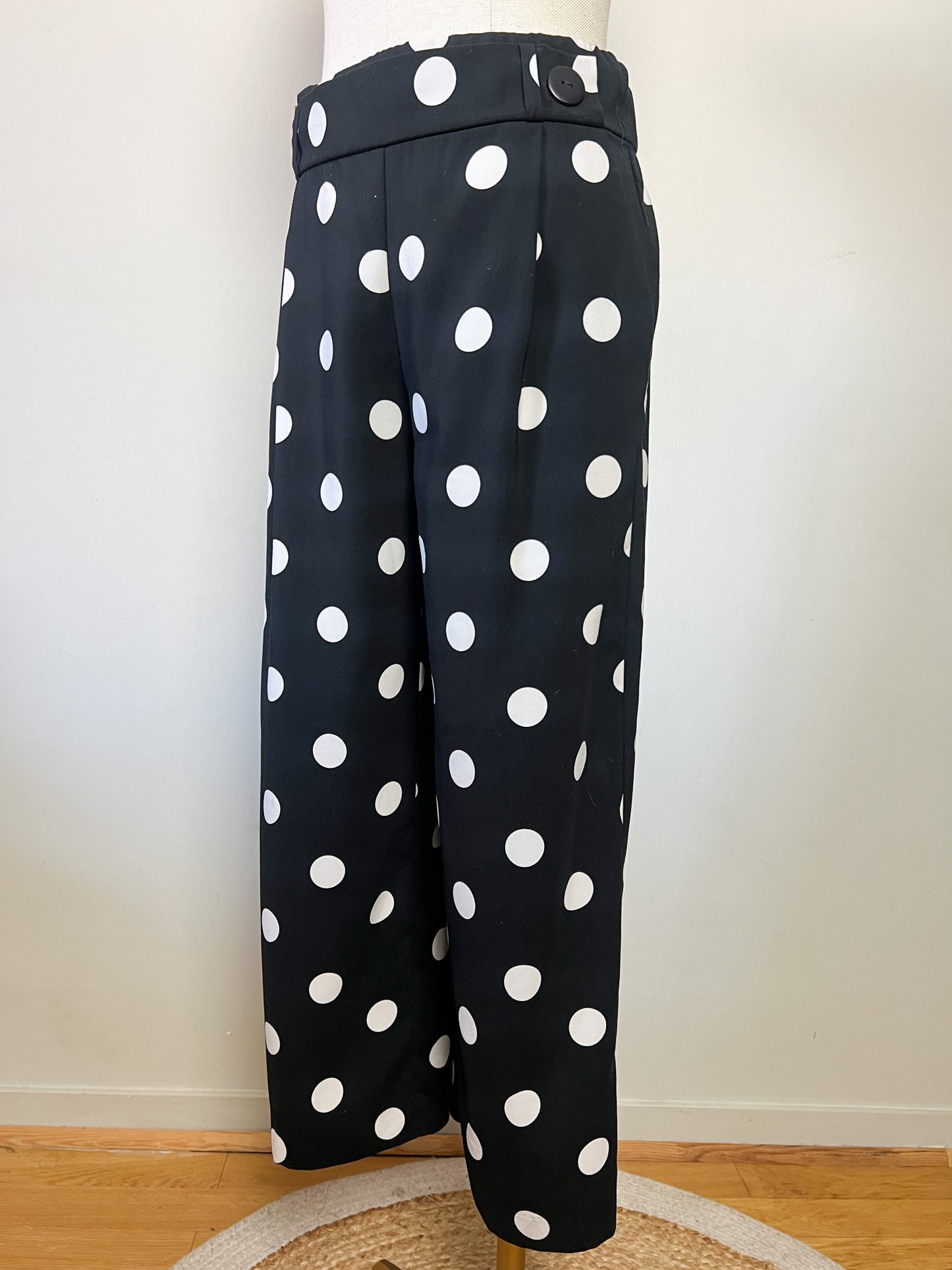Pantalon fluide palazzo à pois - Zara - Taille S