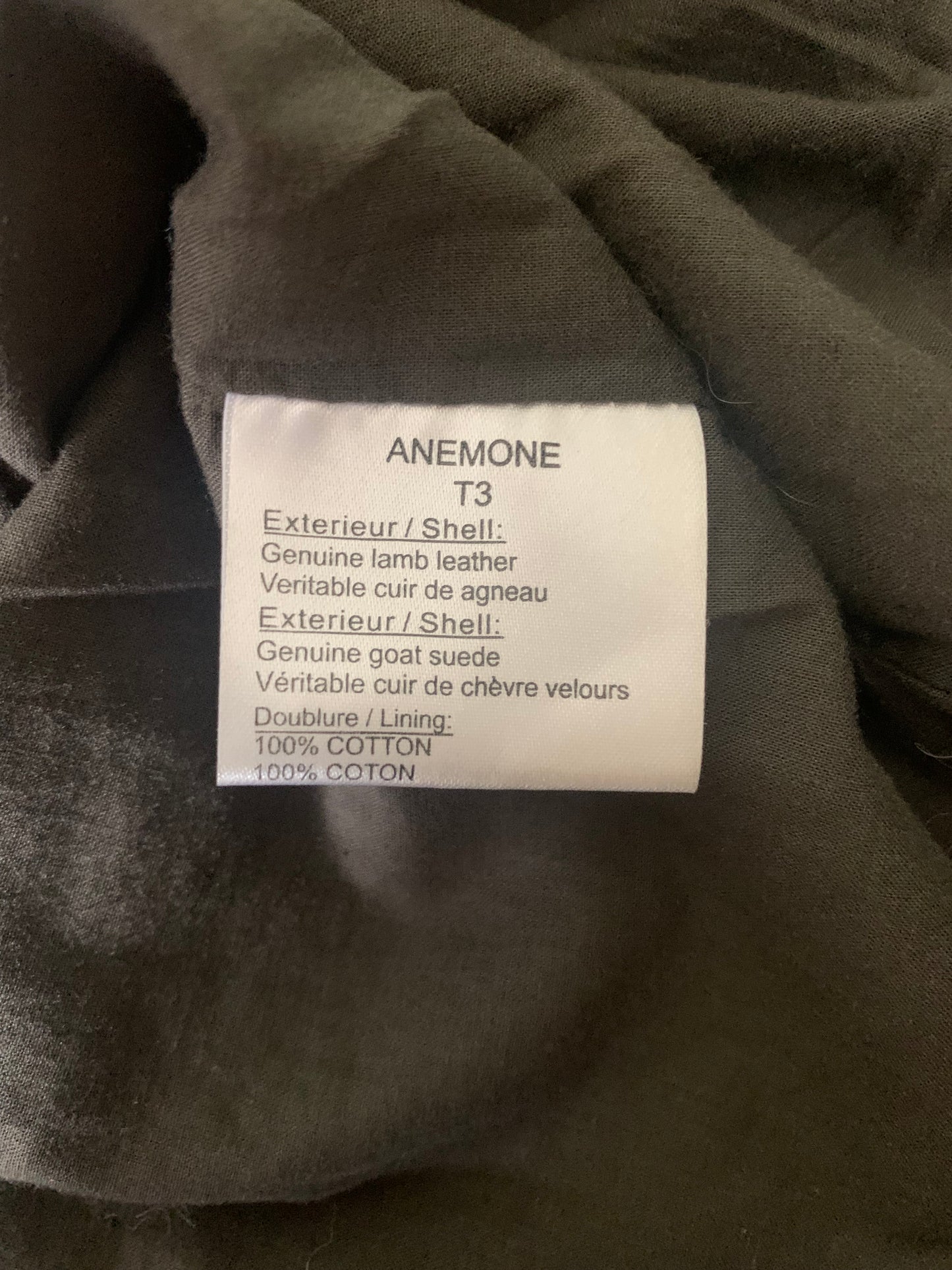 Top en cuir et daim kaki Bel-air