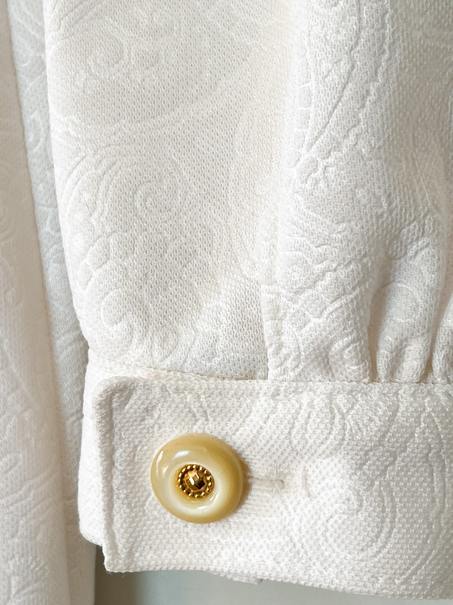 Robe Vintage Blanche en Jacquard - Style Années 60-70 - Taille 38
