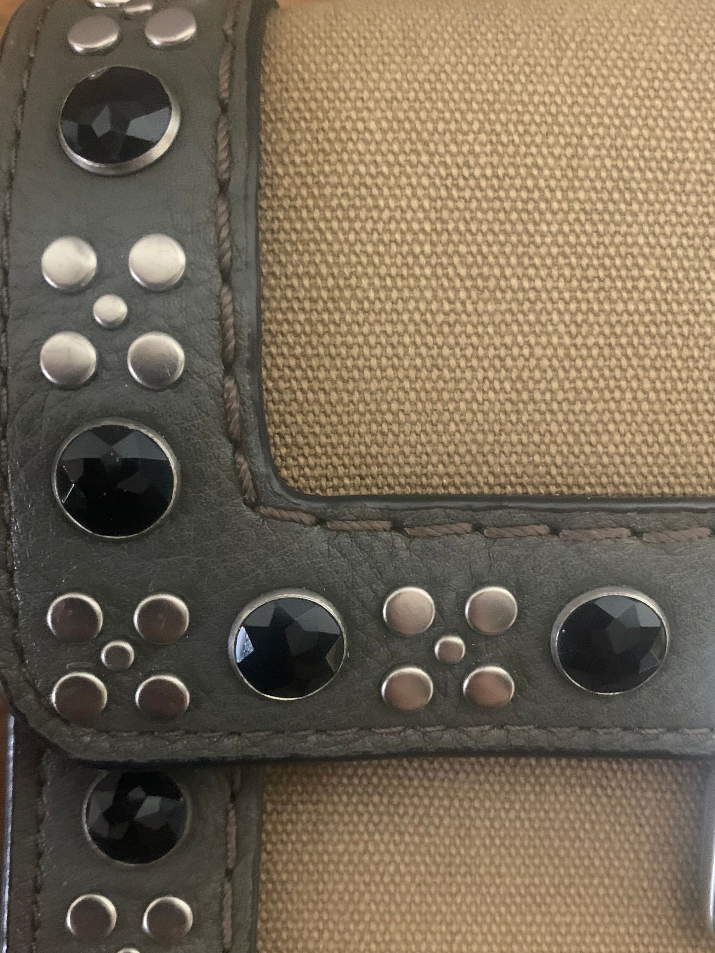 Sac bi matière toile et cuir style militaire Marc by Marc Jacobs