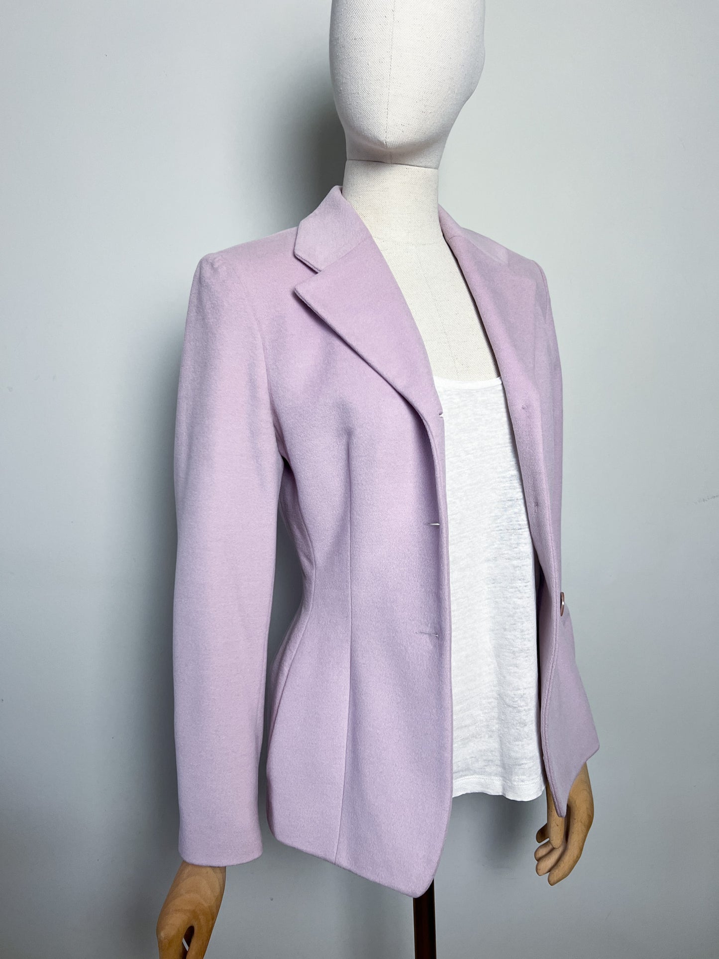 Veste Vintage Irene Van Ryb - Laine, Angora & Cachemire - Rose/Lila - T. 38