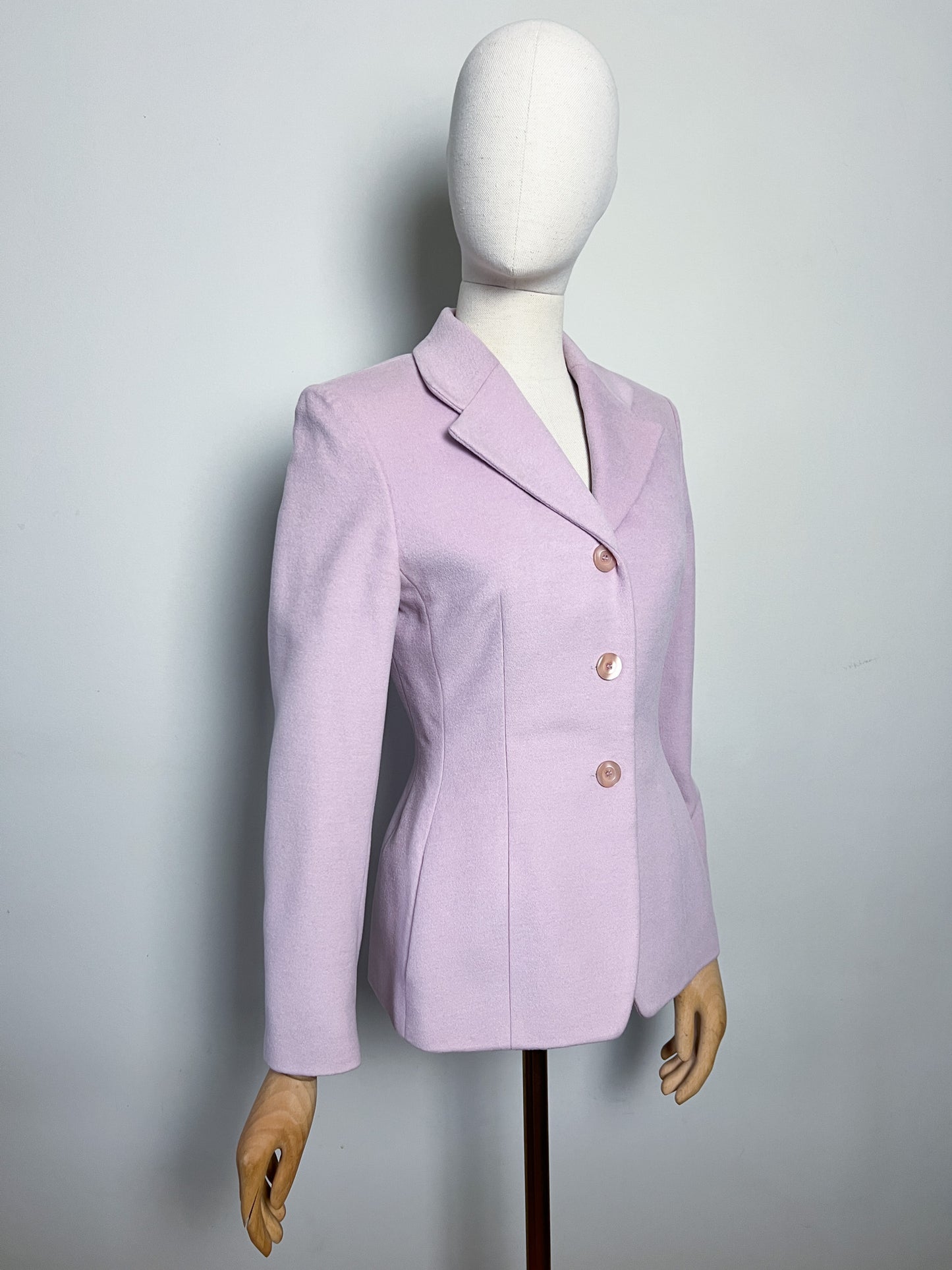 Veste Vintage Irene Van Ryb - Laine, Angora & Cachemire - Rose/Lila - T. 38