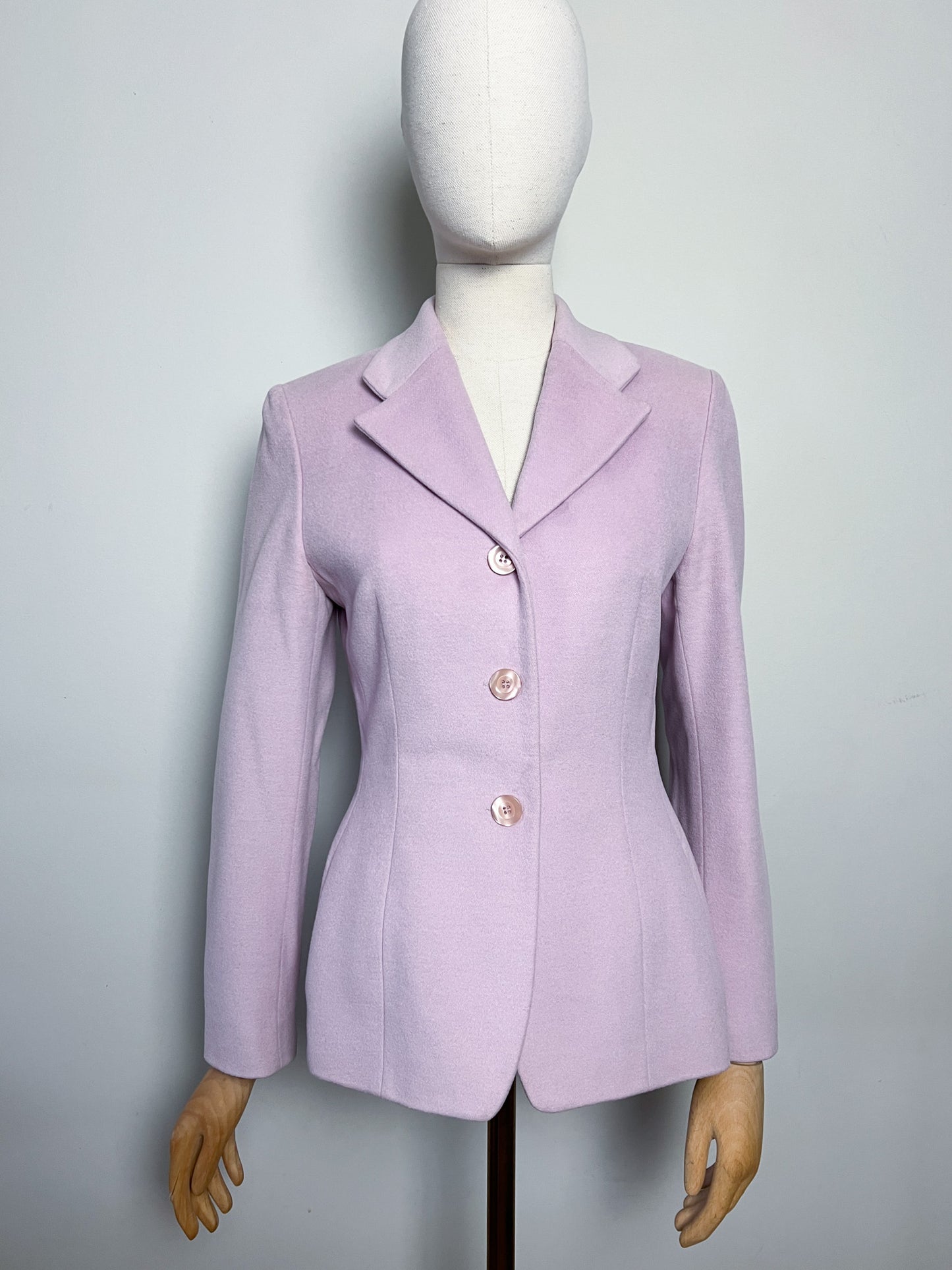 Veste Vintage Irene Van Ryb - Laine, Angora & Cachemire - Rose/Lila - T. 38