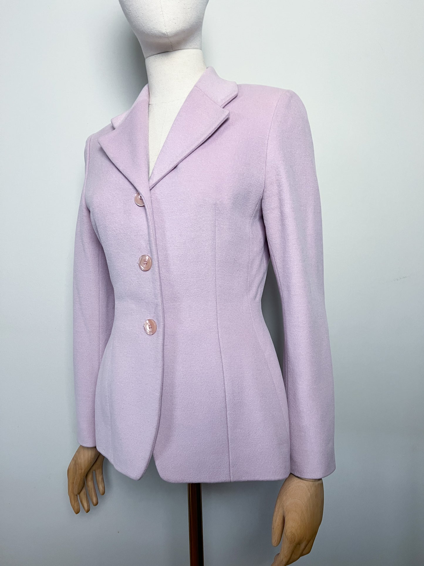 Veste Vintage Irene Van Ryb - Laine, Angora & Cachemire - Rose/Lila - T. 38
