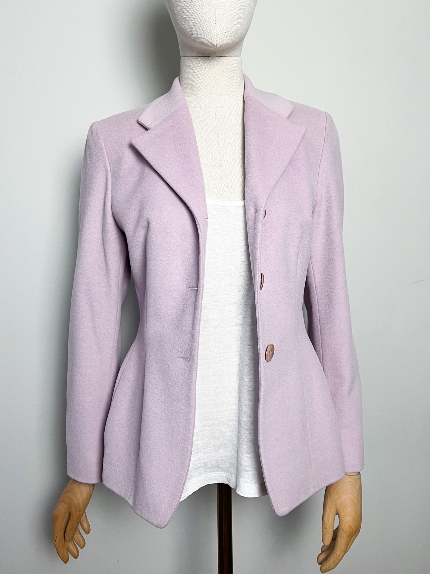 Veste Vintage Irene Van Ryb - Laine, Angora & Cachemire - Rose/Lila - T. 38