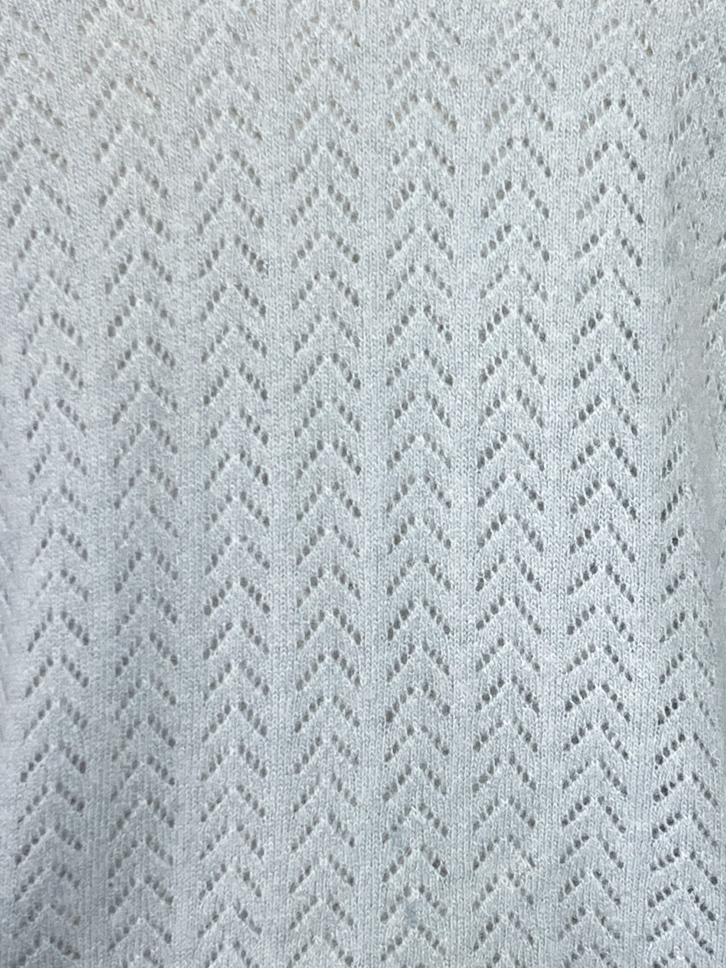 Pull Benetton en Laine Angora Ajourée - Bleu Clair - Taille S