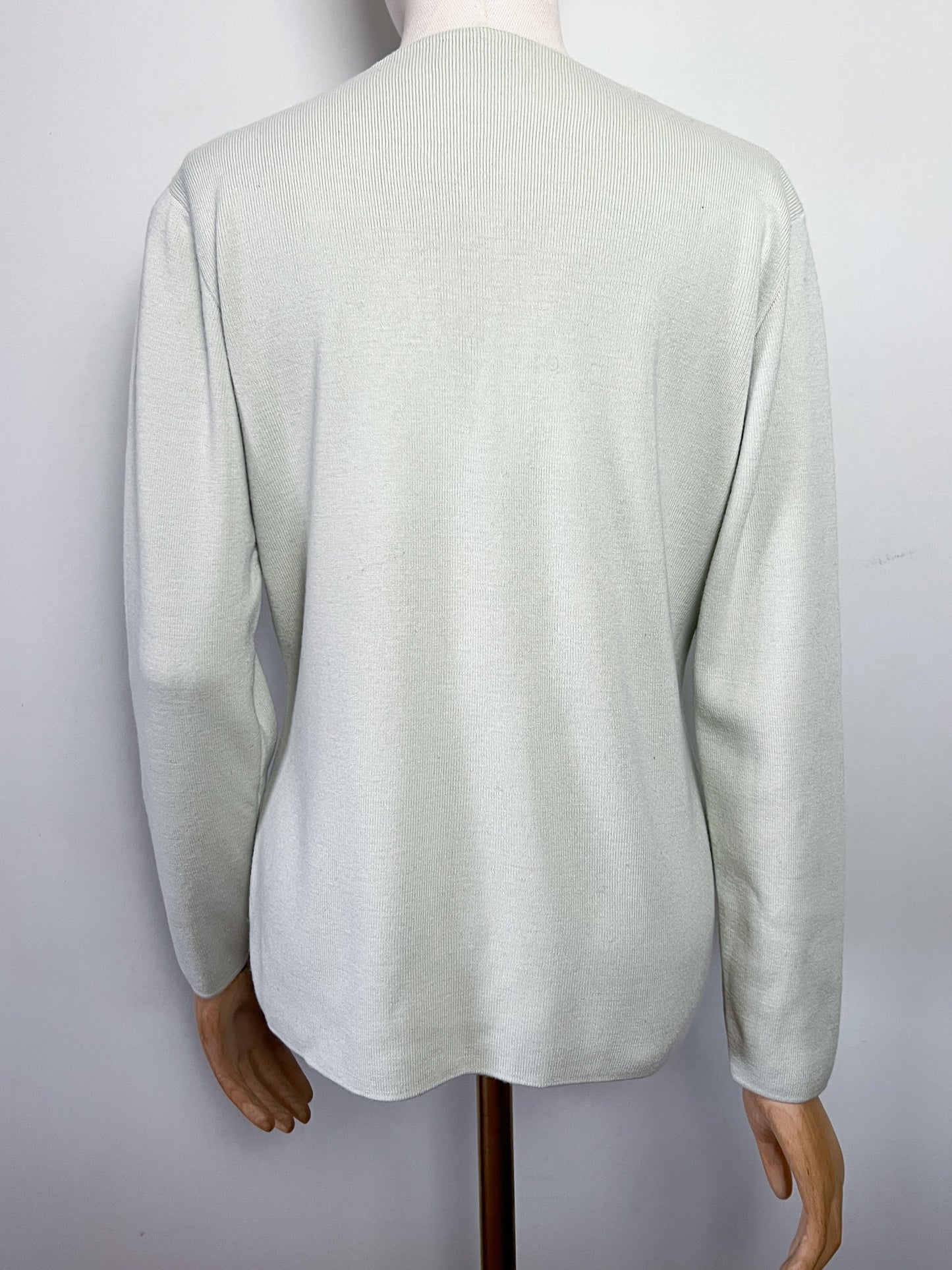 Pull Antonelle en Laine - Vert d'Eau - Détails Torsades - T. 36