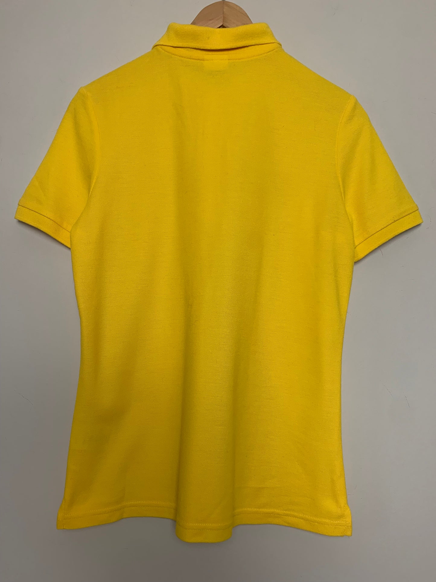 Polo femme manches courtes en coton jaune vintage Damart