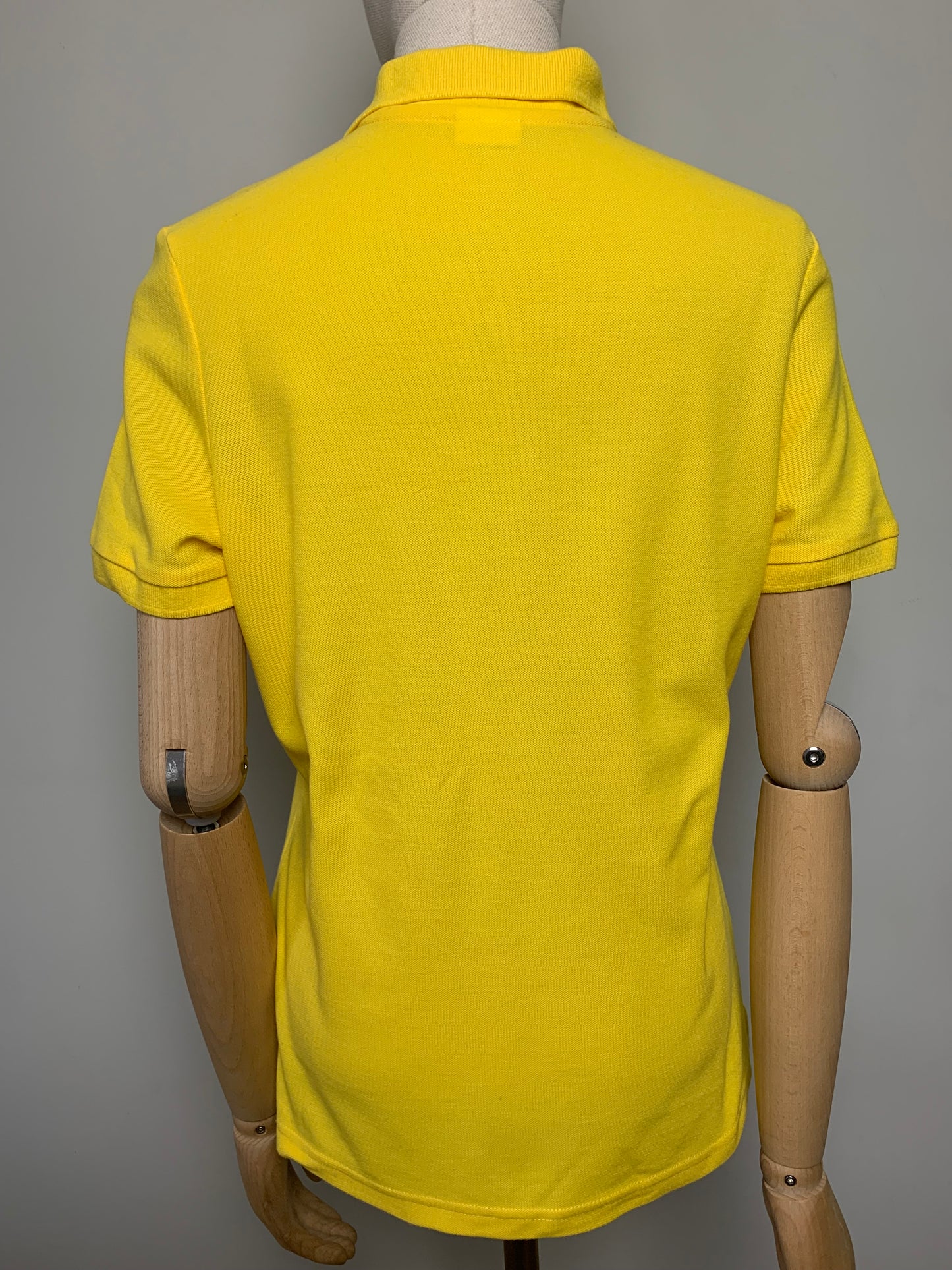 Polo femme manches courtes en coton jaune vintage Damart