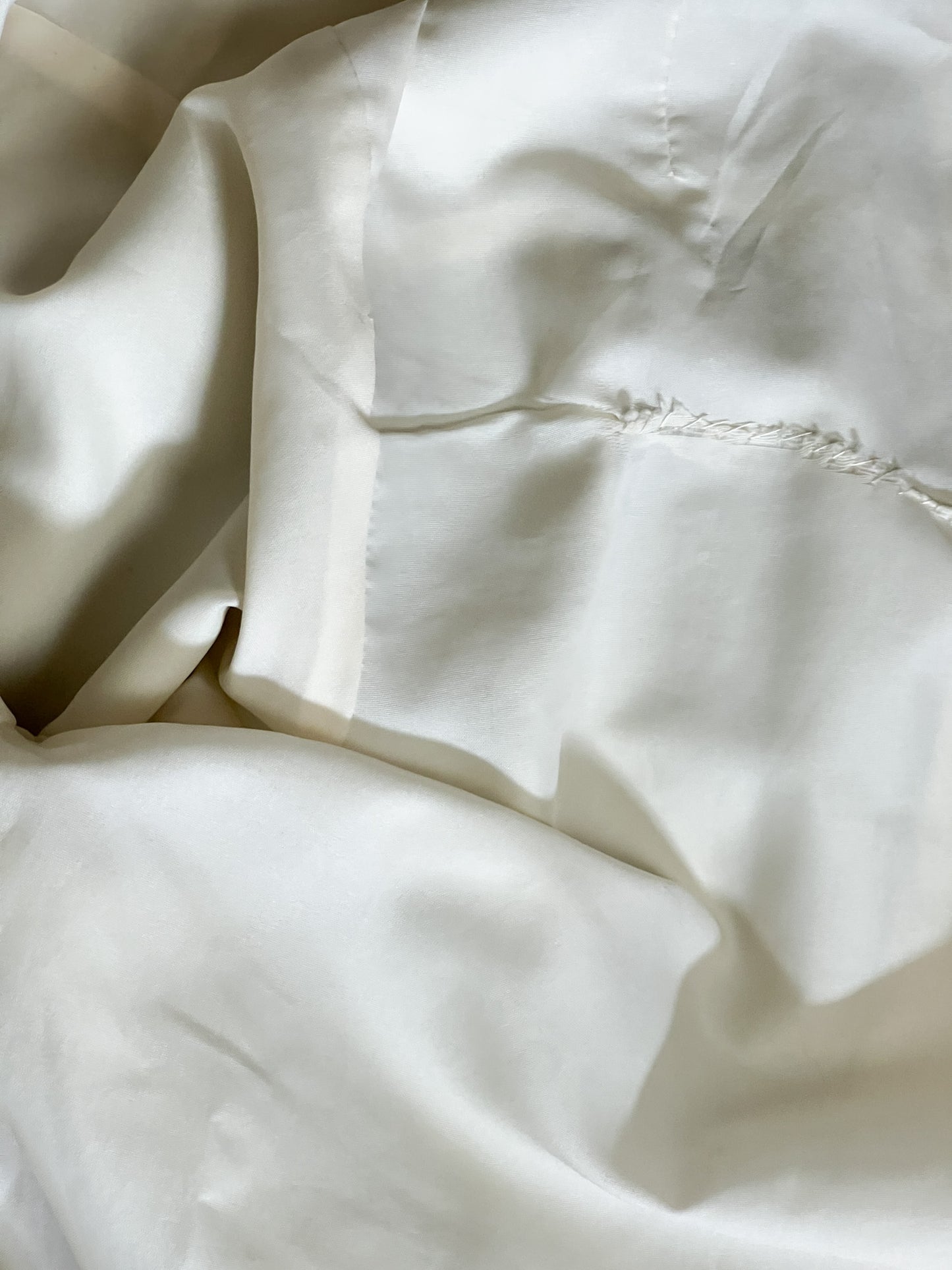 Manteau Vintage Crème des Années 70 - Ceinture & Détails au Dos - T. 38/40