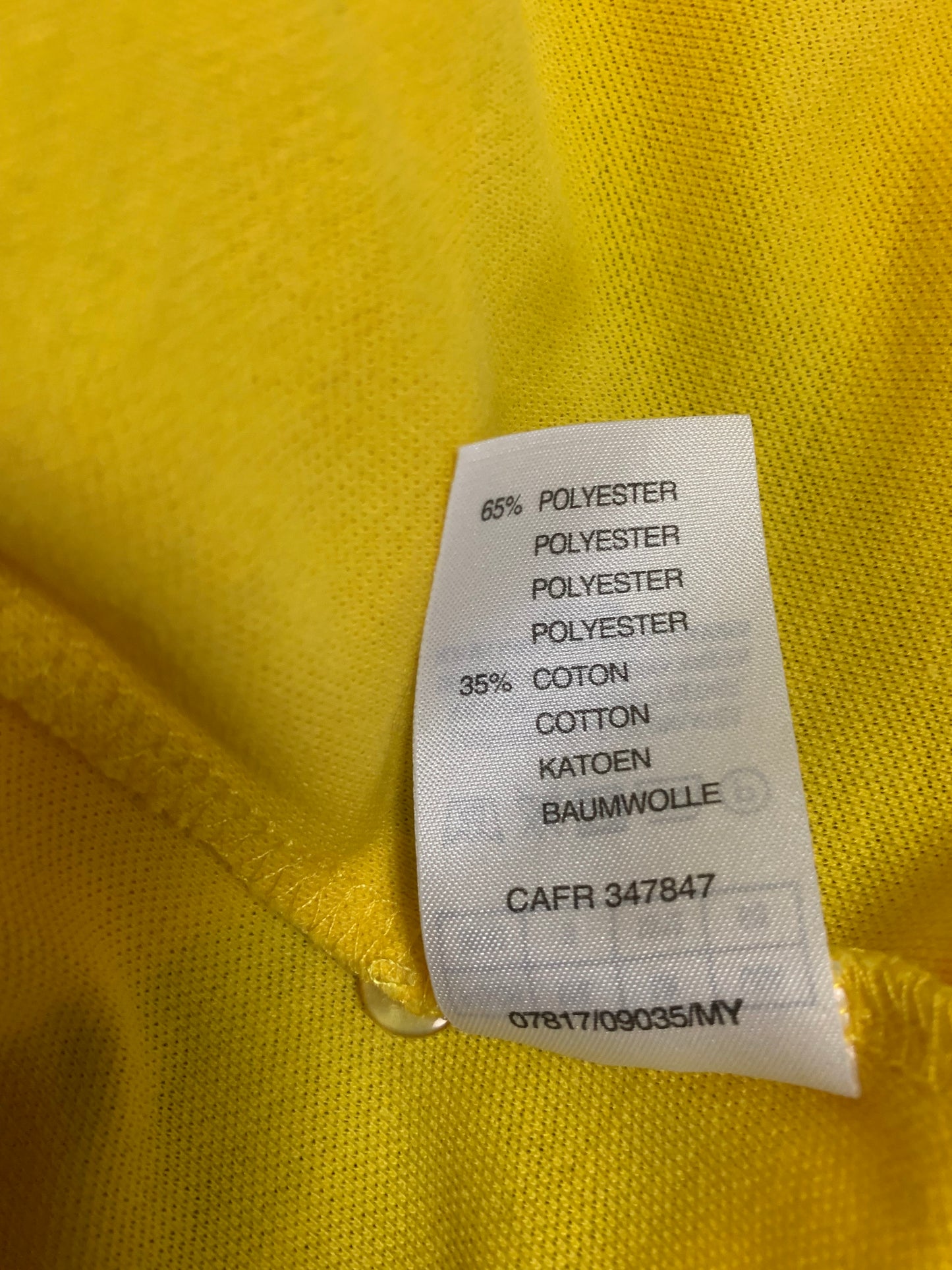 Polo femme manches courtes en coton jaune vintage Damart
