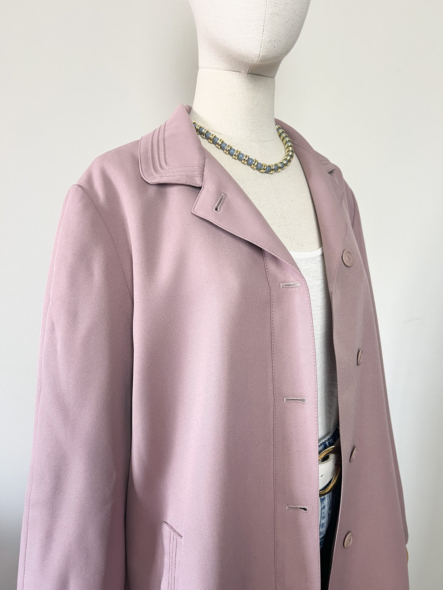 Trench Vintage Claude Havrey - Rose Lila - Imperméable - T. 40/42