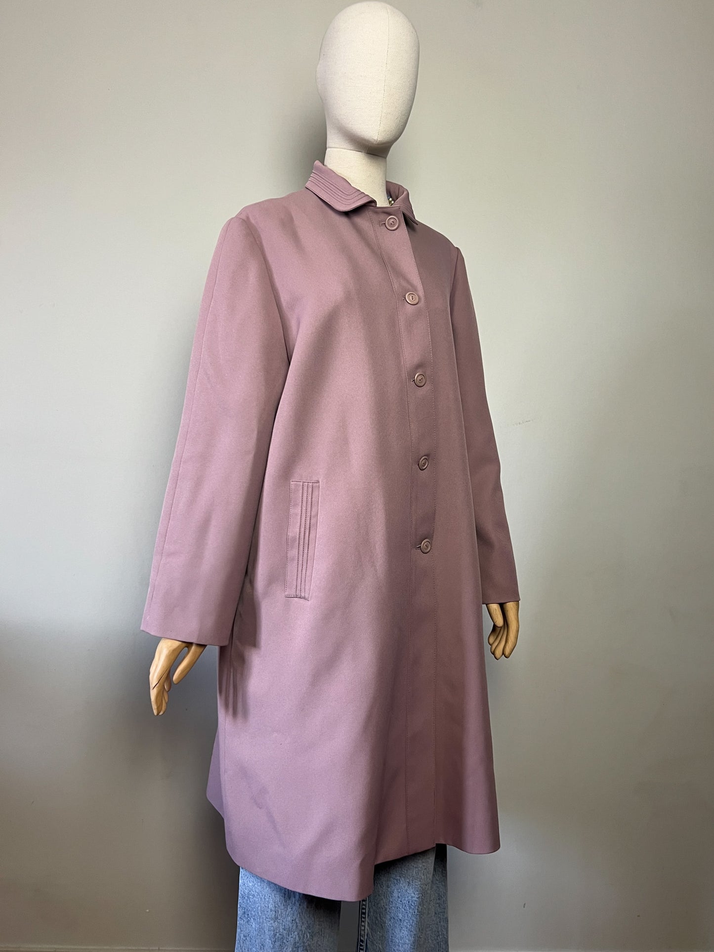 Trench Vintage Claude Havrey - Rose Lila - Imperméable - T. 40/42