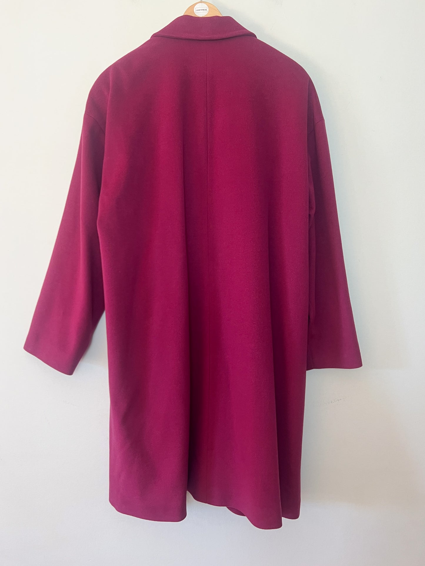 Manteau Vintage Irène Van Ryb en Laine et Cachemire - Bordeaux - T. 42