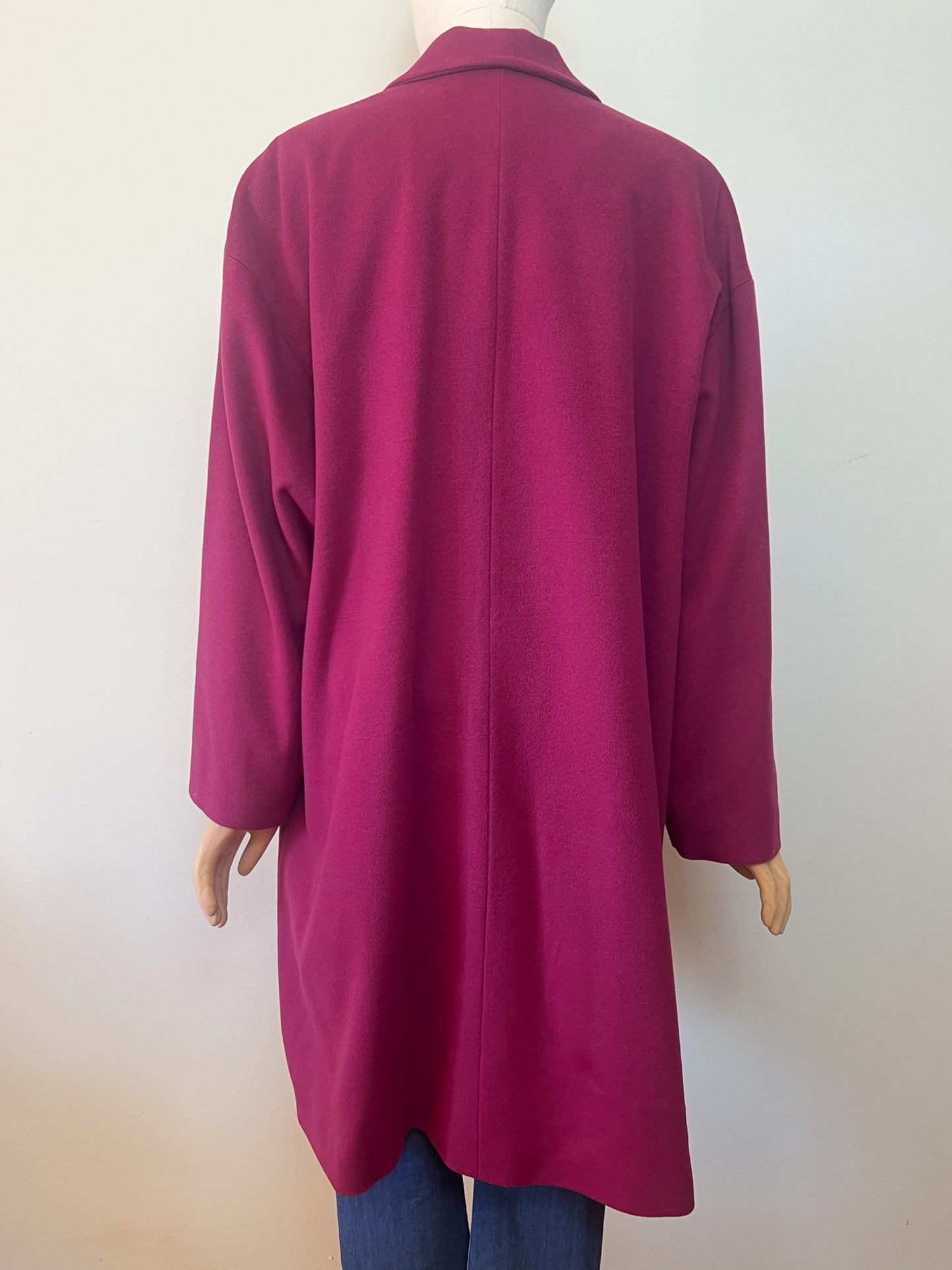 Manteau Vintage Irène Van Ryb en Laine et Cachemire - Bordeaux - T. 42