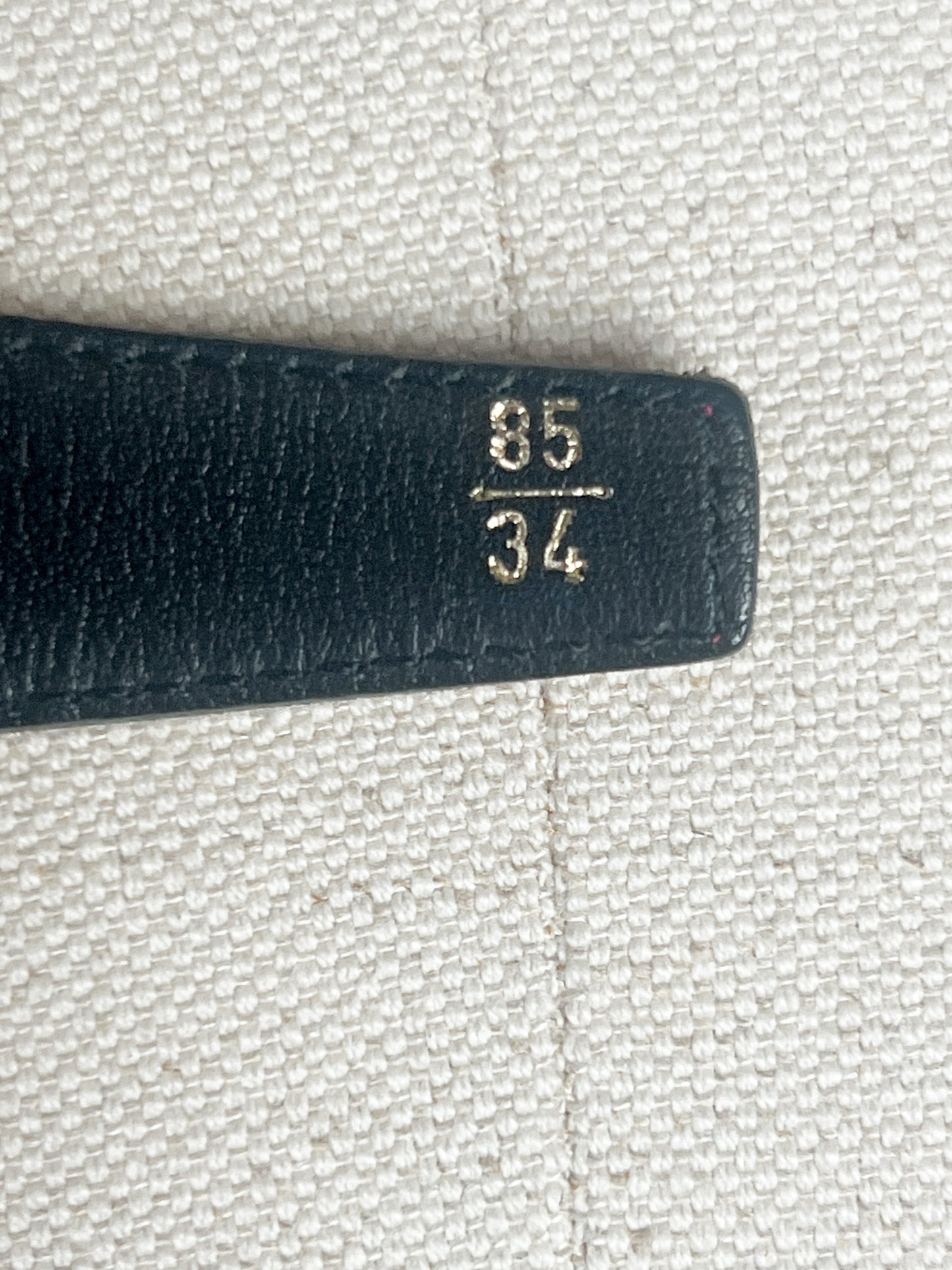 Ceinture Vintage CHRETIEN RUEIL en Cuir de Veau - Bordeaux - T. 85
