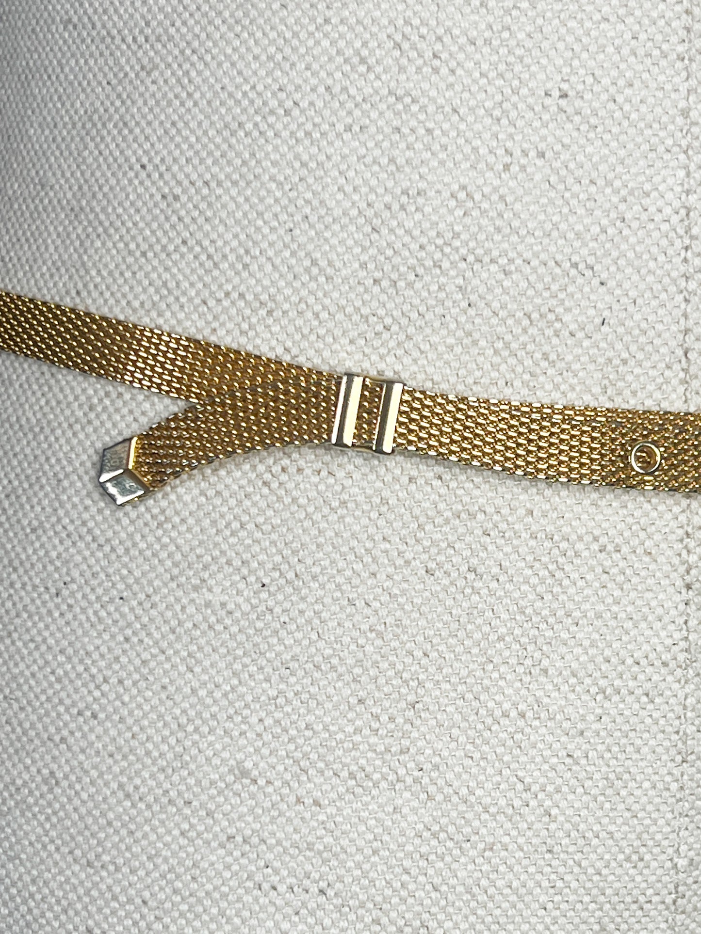 Ceinture Vintage Fine en Maille Milanaise Dorée - T. 70/75