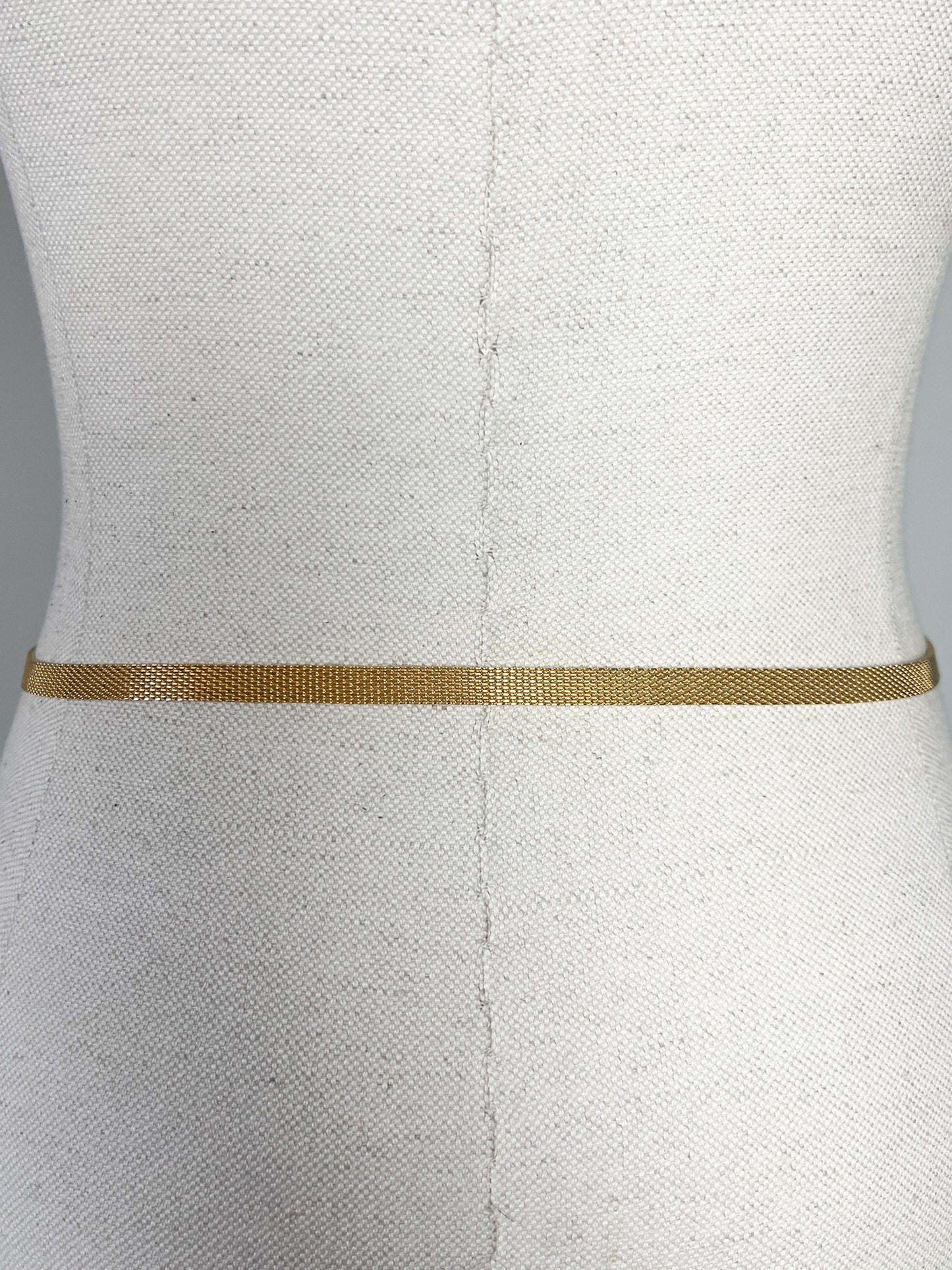 Ceinture Vintage Fine en Maille Milanaise Dorée - T. 70/75